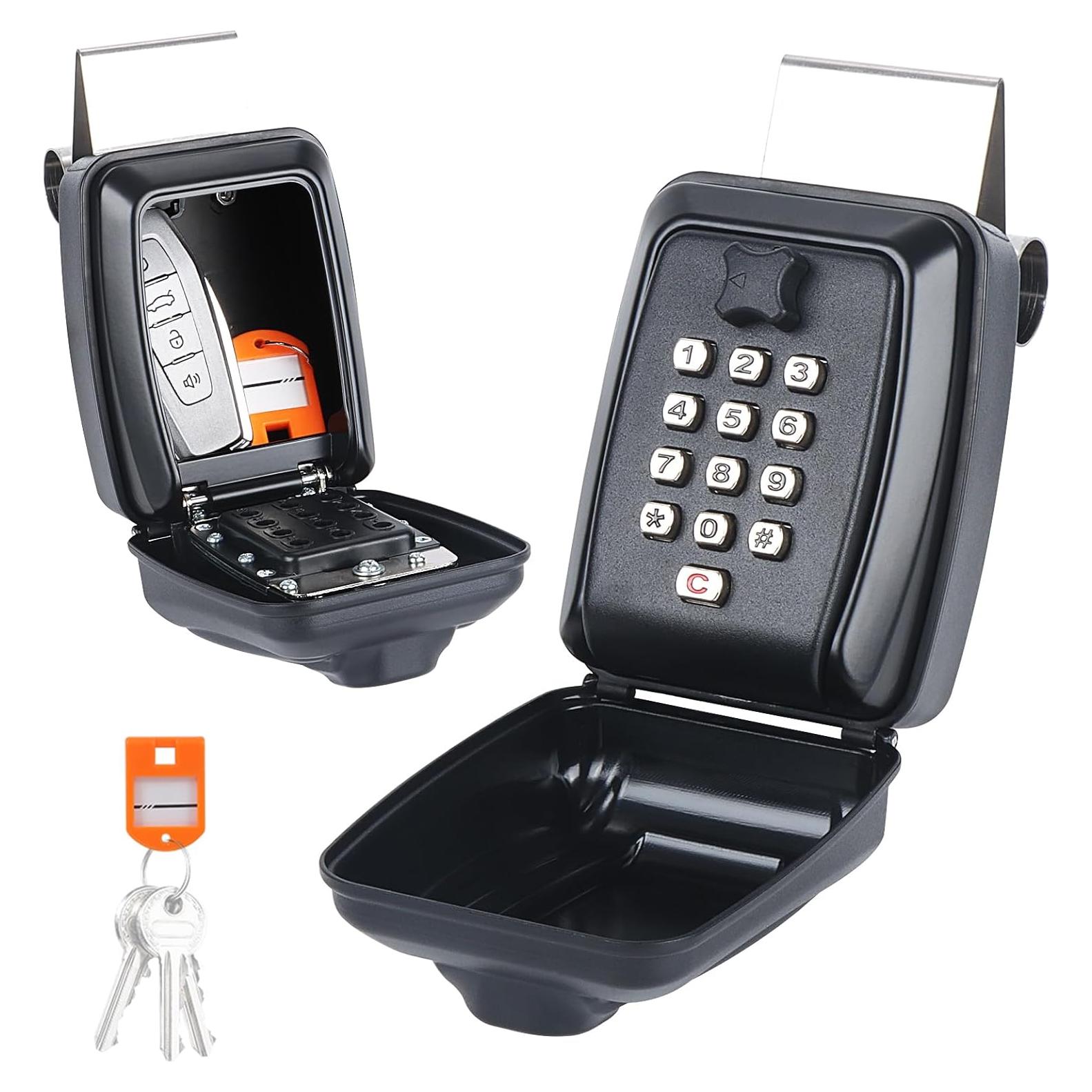 Caja de bloqueo de llaves para coche Piclafe negra 10.16x8.13cm