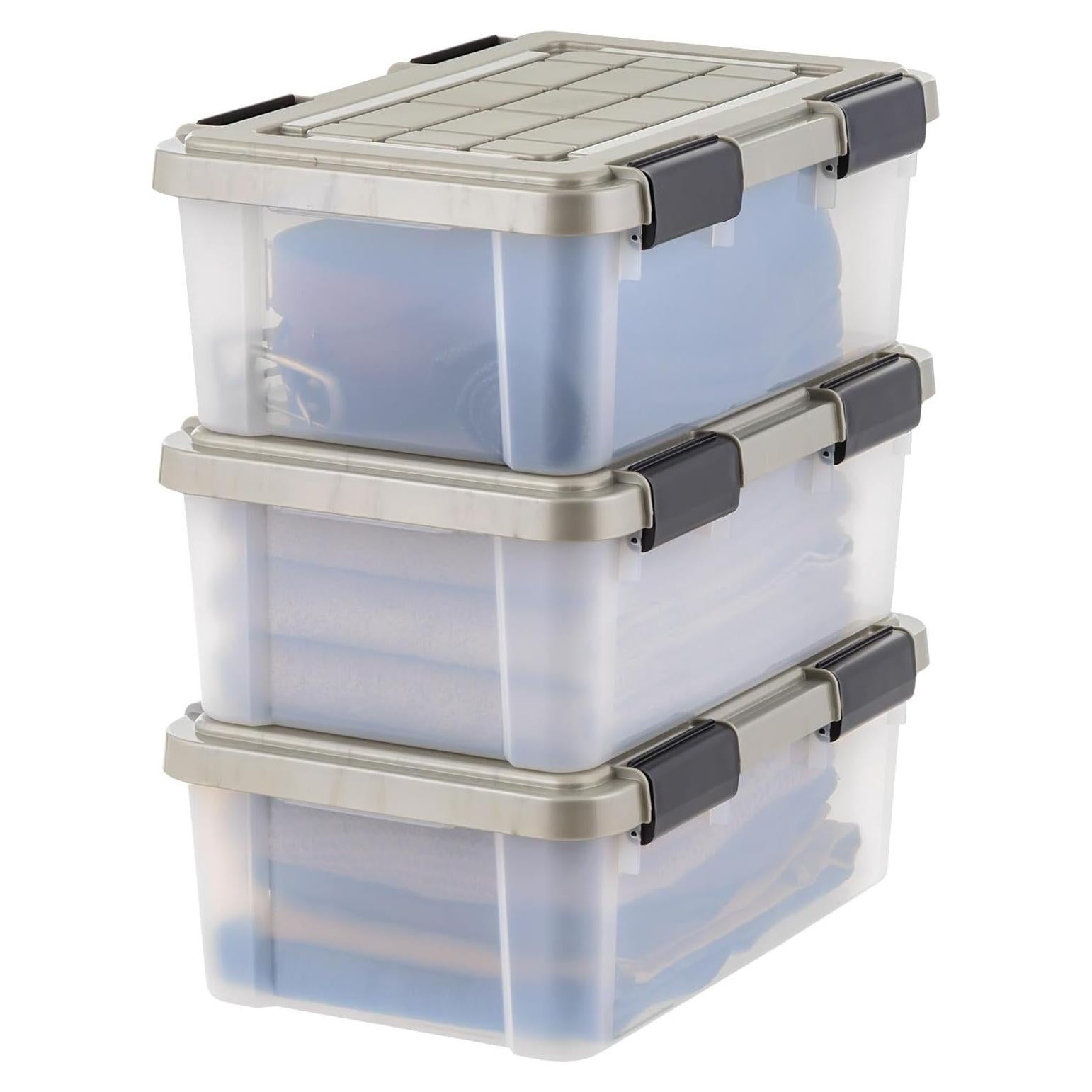 Contenedores de Almacenamiento IRIS USA 16 Qt - 3 Paquete