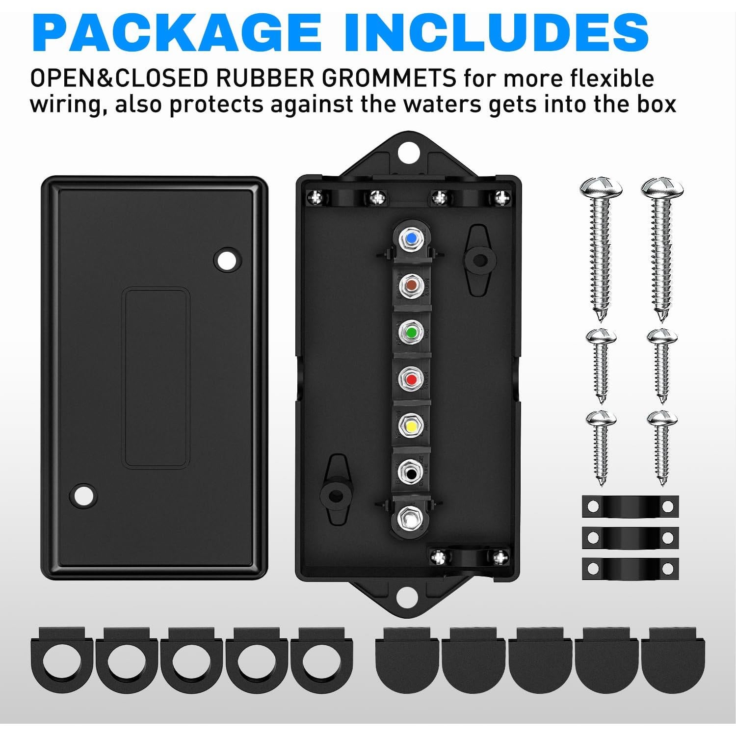 Caja de Conexión Eléctrica Nilight 7 Vías a Prueba de Agua