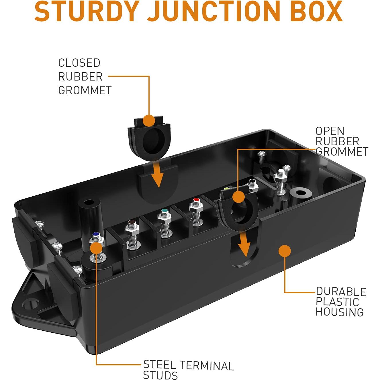 Caja de Conexión Eléctrica Nilight 7 Vías a Prueba de Agua