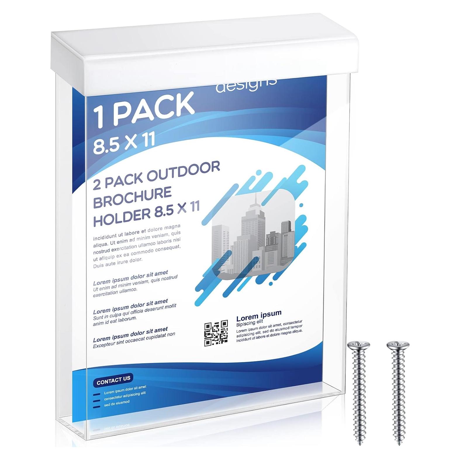 Soporte de Folletos Acrílico Thyle 21.6x27.9cm Montado en Pared