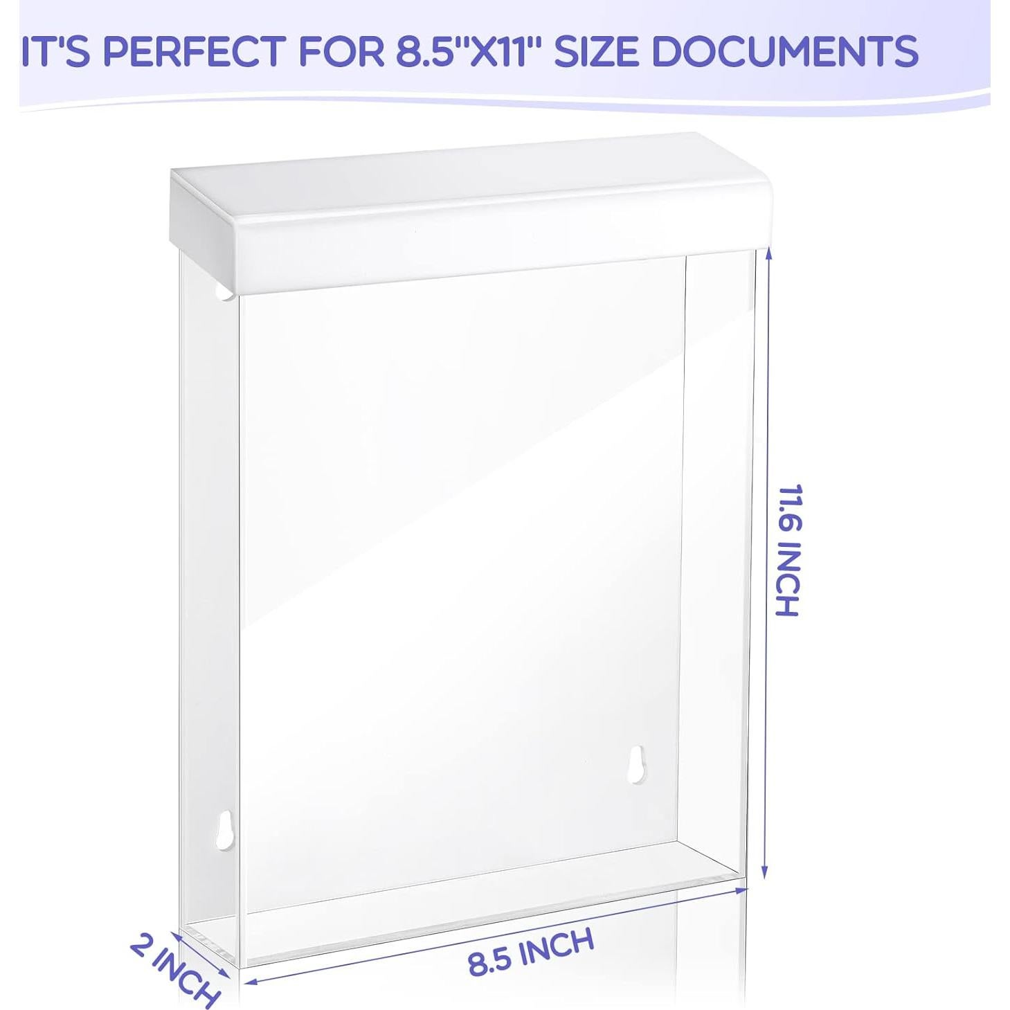 Soporte de Folletos Acrílico Thyle 21.6x27.9cm Montado en Pared