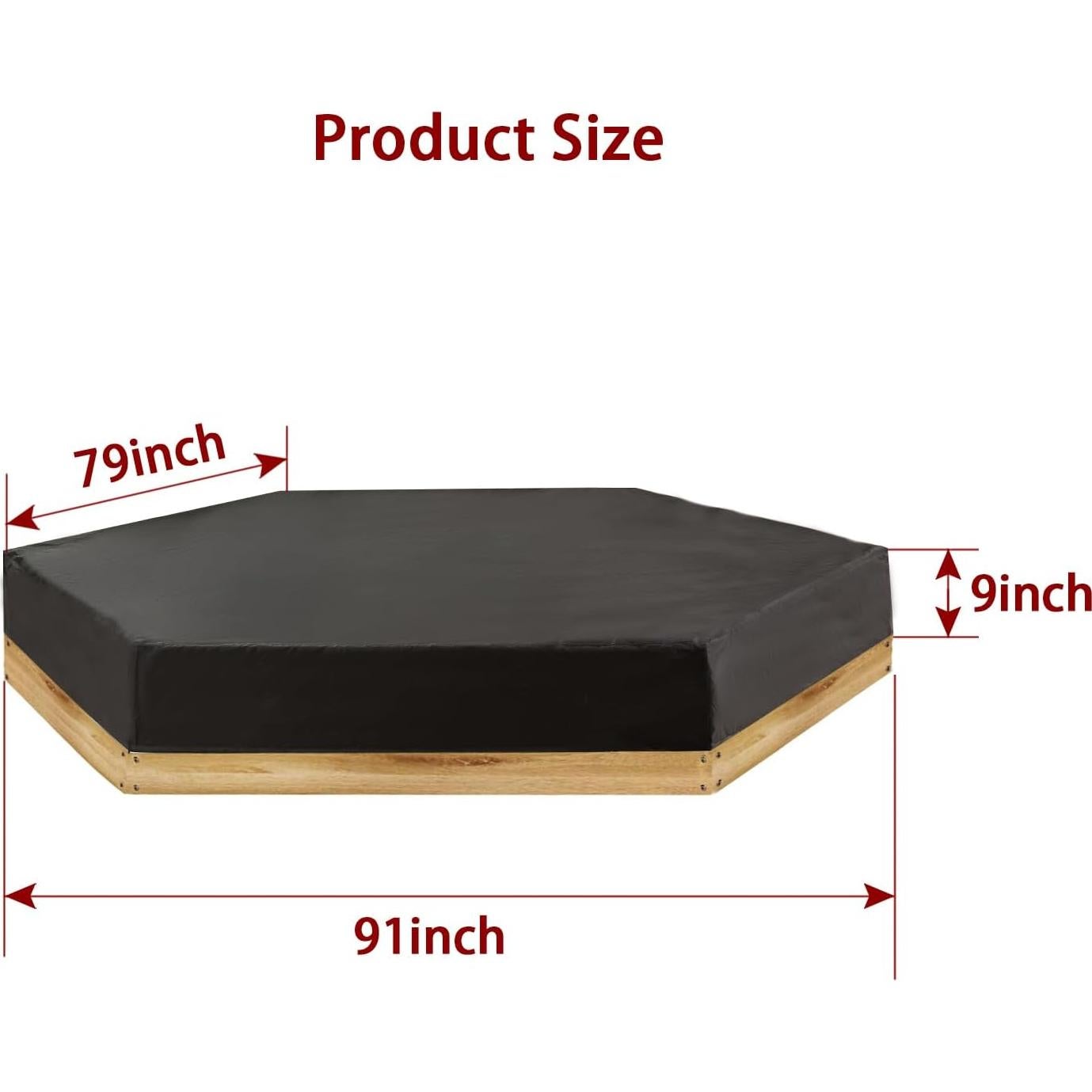 Cubierta de Caja de Arena Hexagonal CEMGYIUK 231x201 cm Resistente