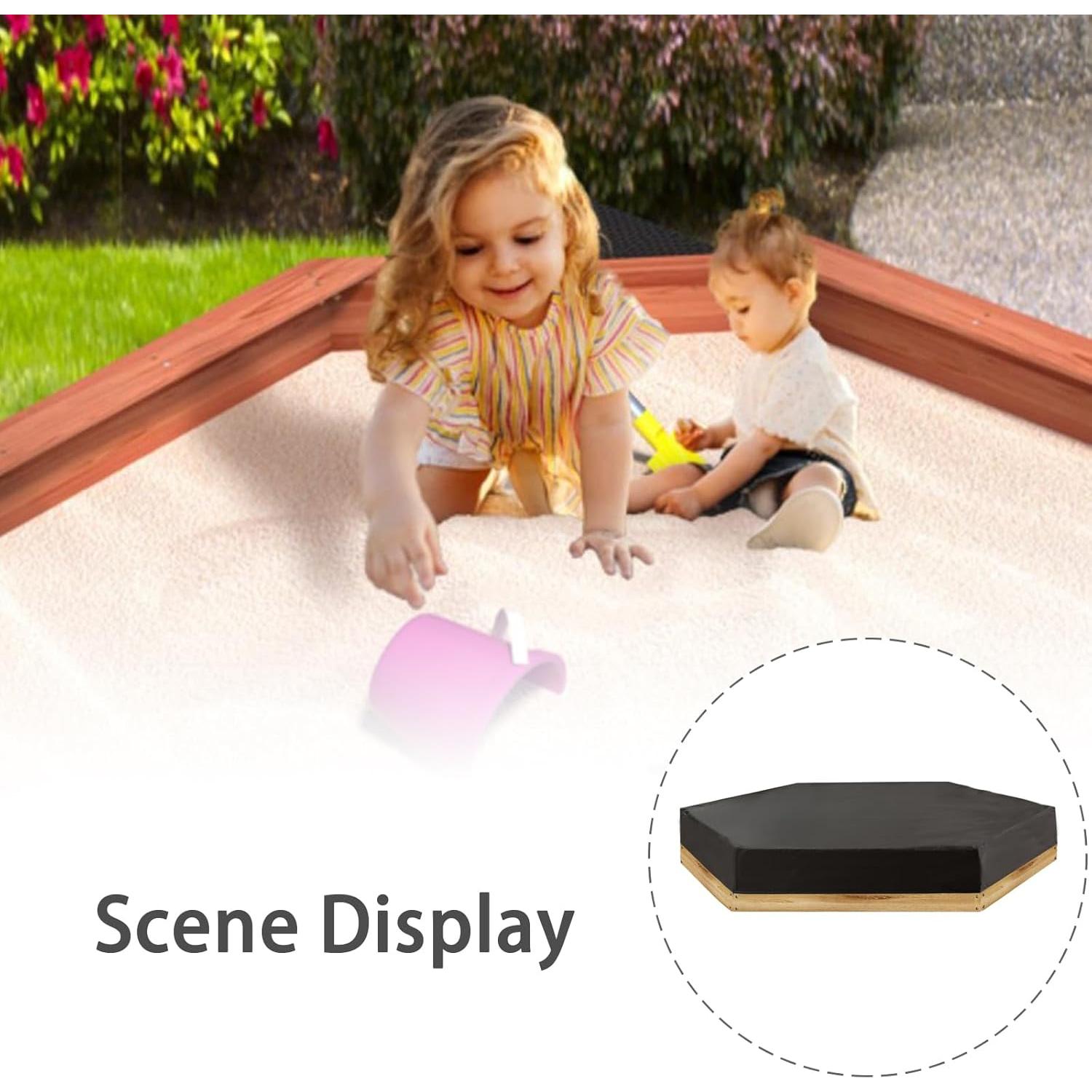 Cubierta de Caja de Arena Hexagonal CEMGYIUK 231x201 cm Resistente