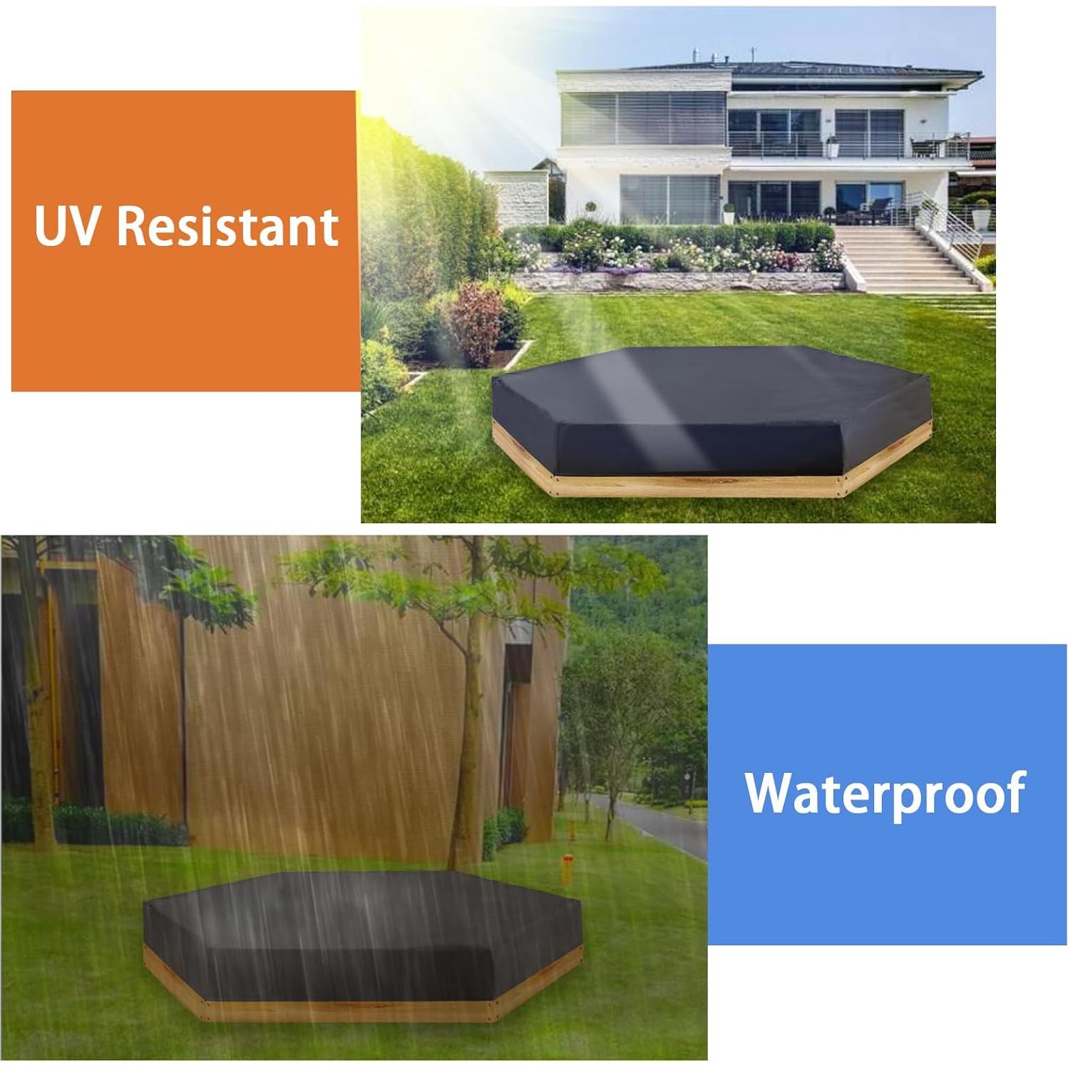 Cubierta de Caja de Arena Hexagonal CEMGYIUK 231x201 cm Resistente