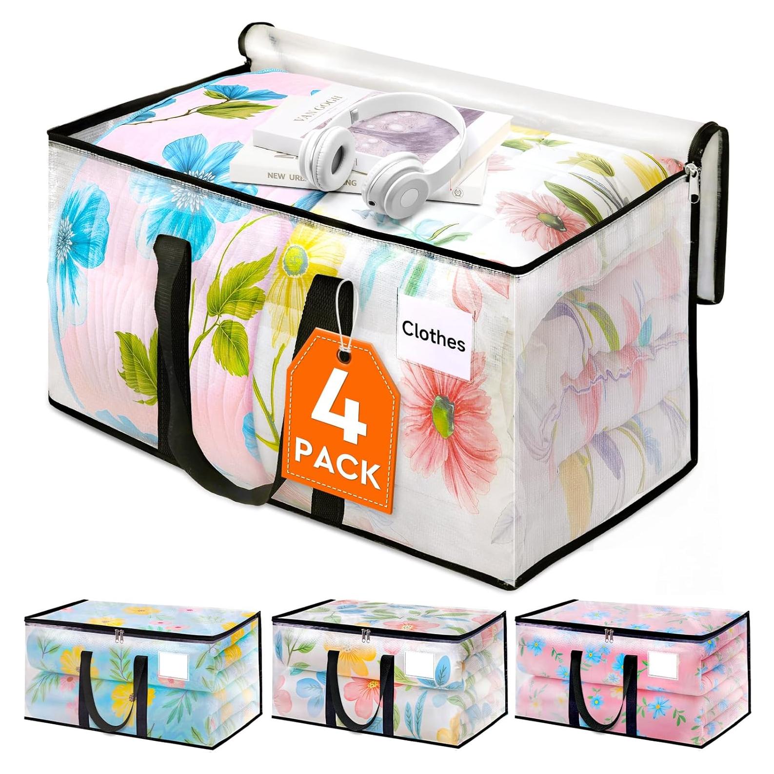 Bolsas de Mudanza Transparentes HomeHacks 93L 4 Paquete