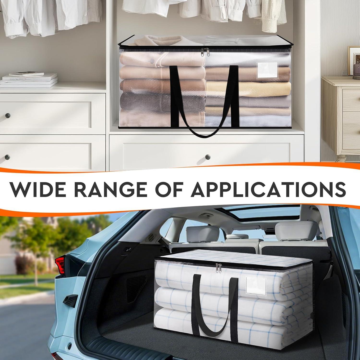 Bolsas de Mudanza Transparentes HomeHacks 93L 4 Paquete