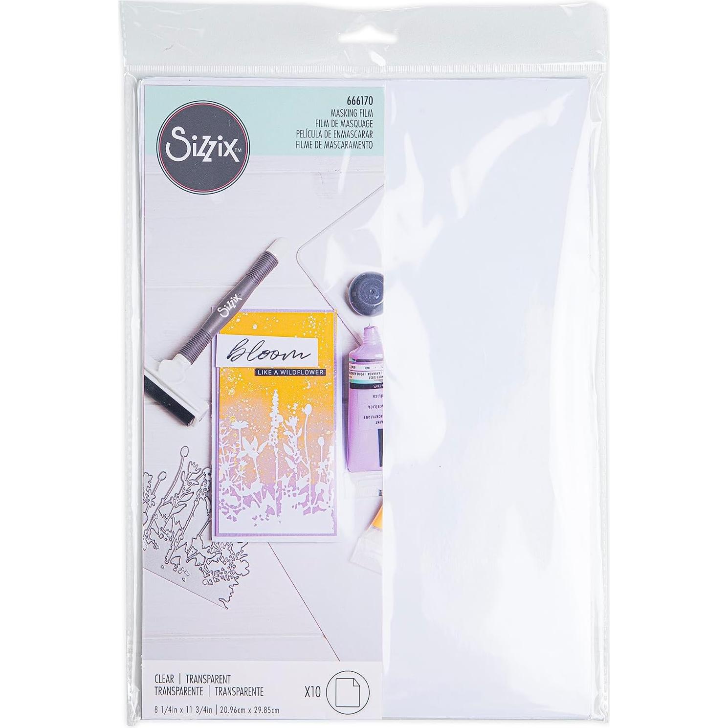 Film de Enmascarar Sizzix A4 10 Hojas Transparente