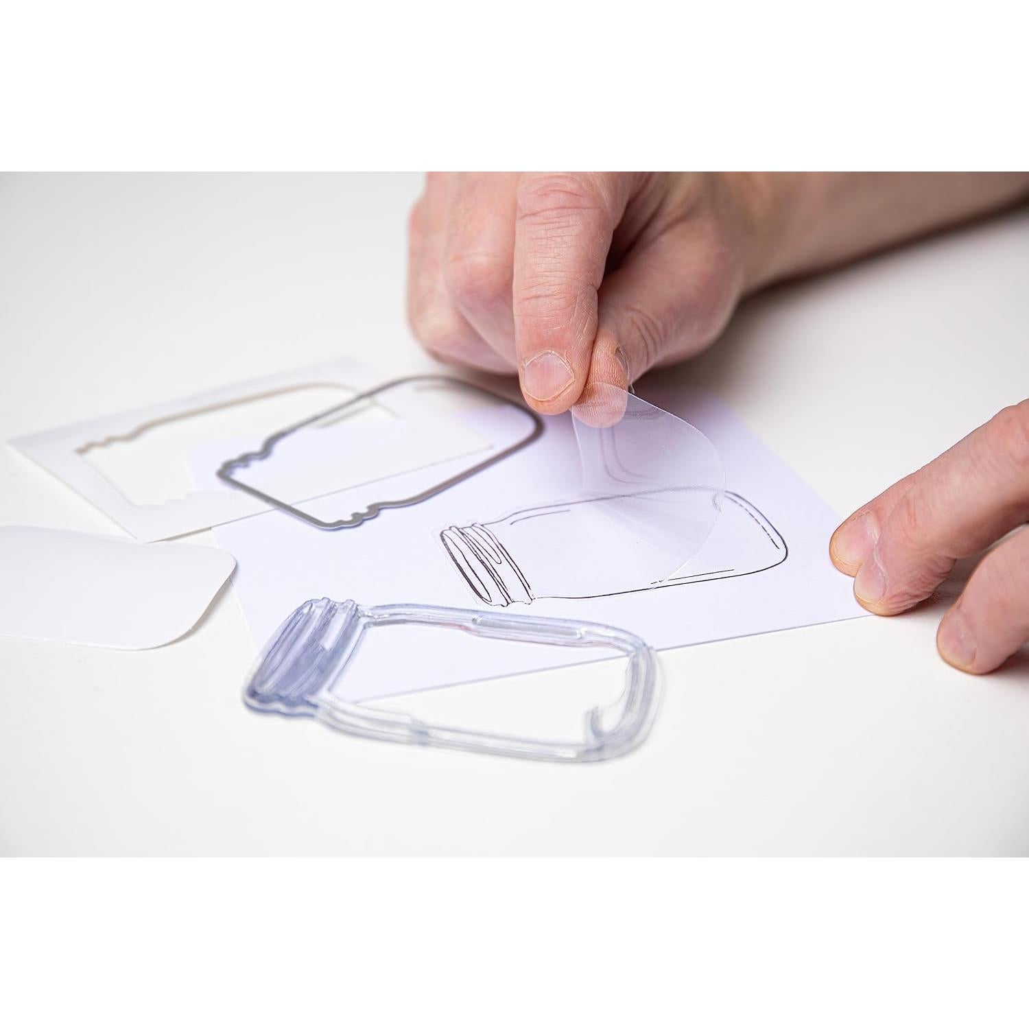 Film de Enmascarar Sizzix A4 10 Hojas Transparente