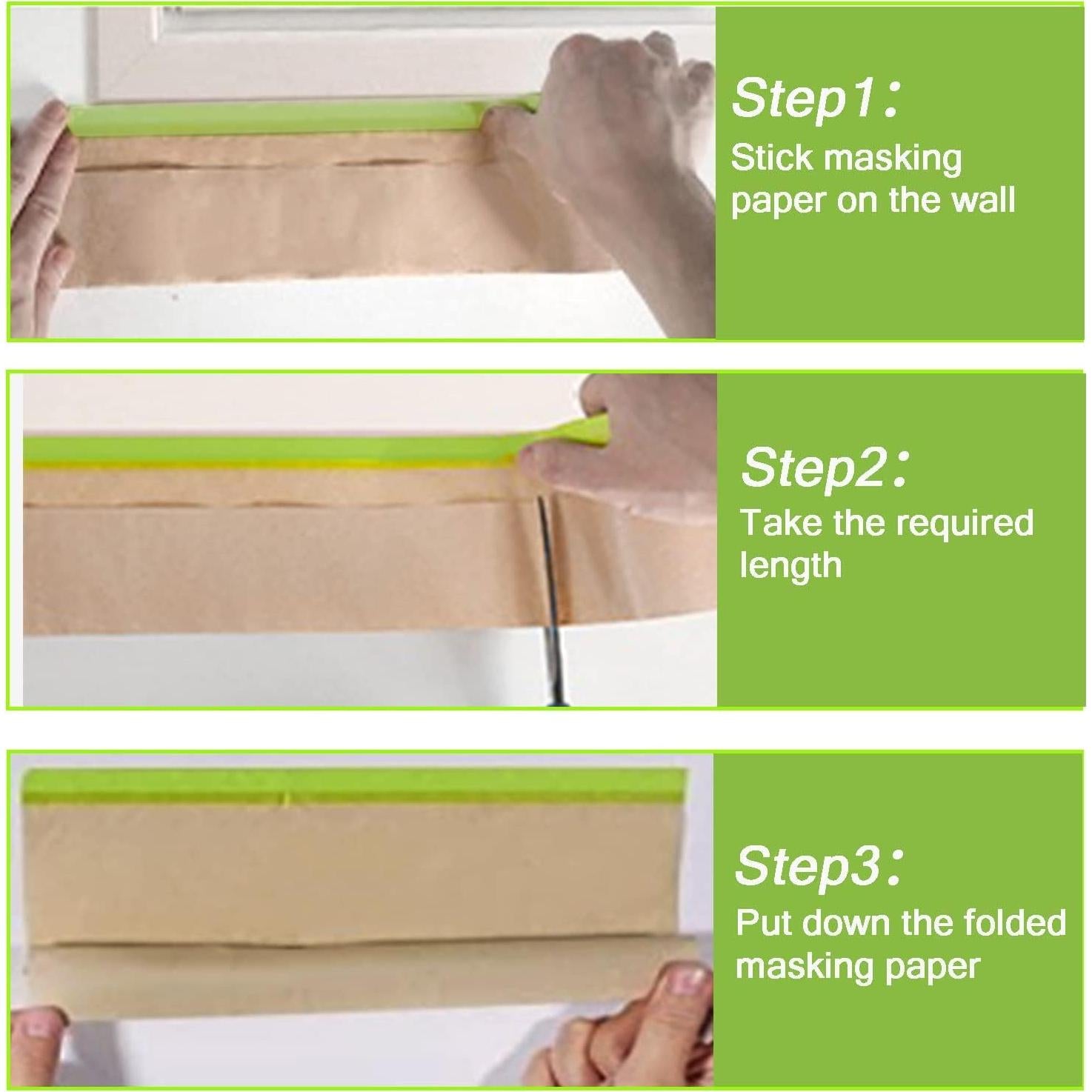 Papel de Enmascarar Pre-Cintado Yudahgan 45.72 cm x 15.24 m - 2 Rollos