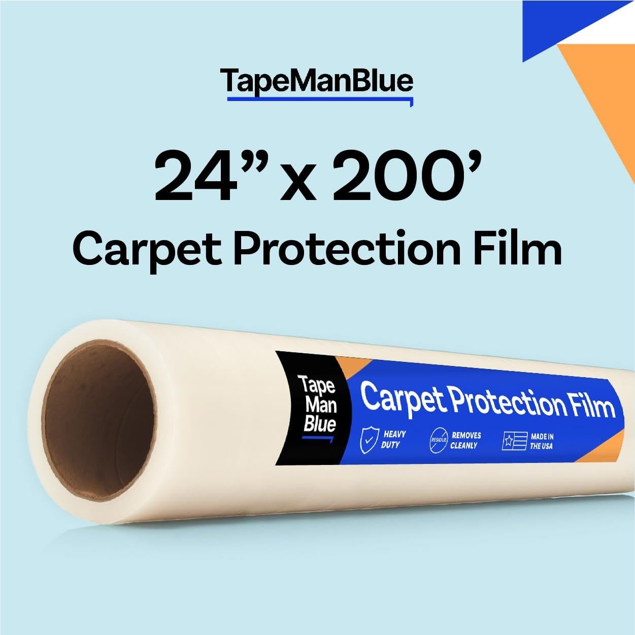 Película Protectora de Alfombra TapeManBlue 60cm x 61m