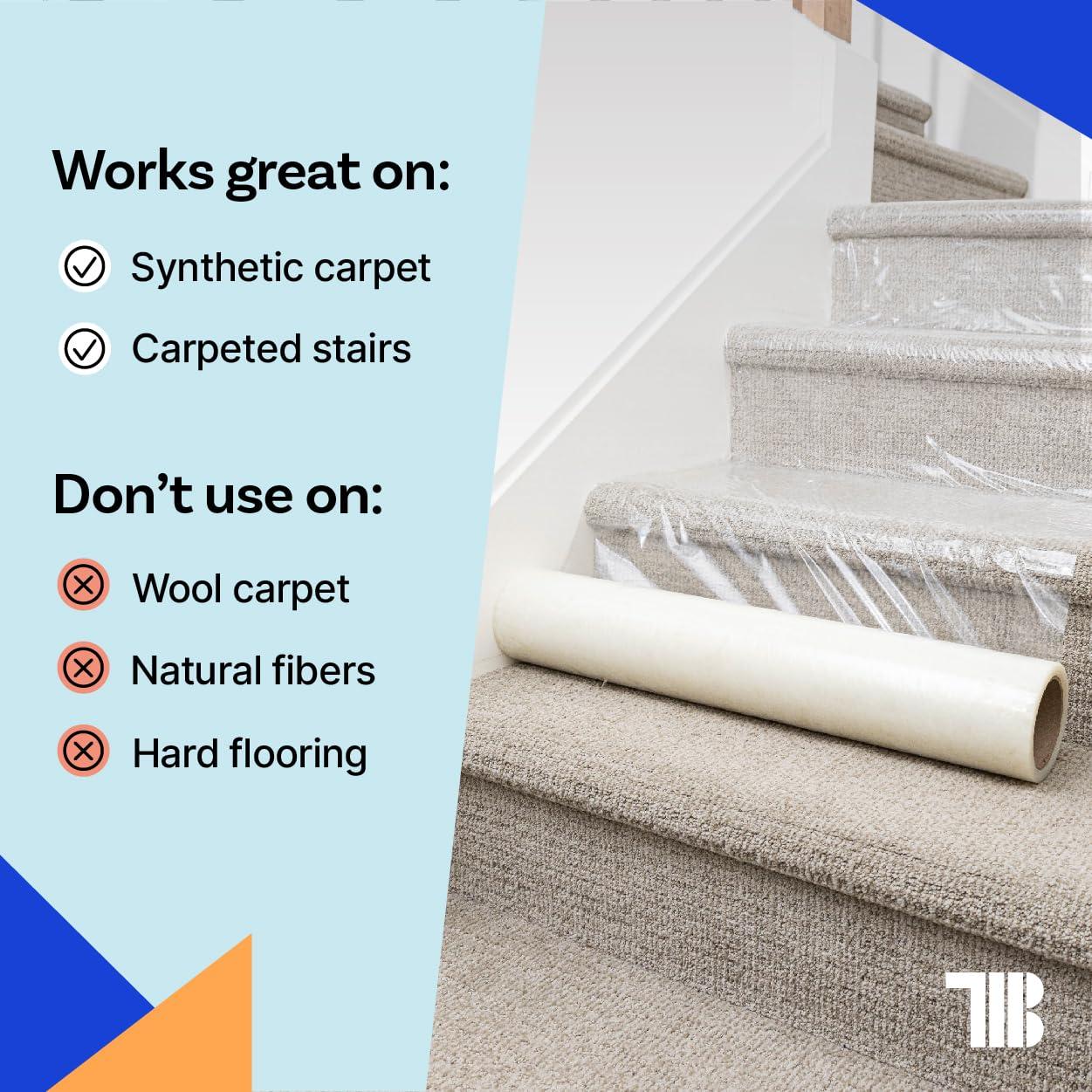 Película Protectora de Alfombra TapeManBlue 60cm x 61m