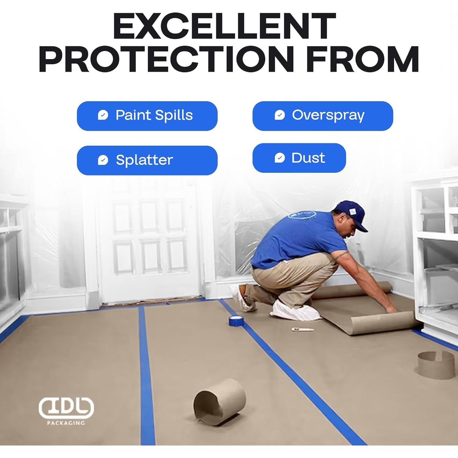 Papel de Enmascarar de Resina Marrón IDL 91.4 cm x 50.7 m