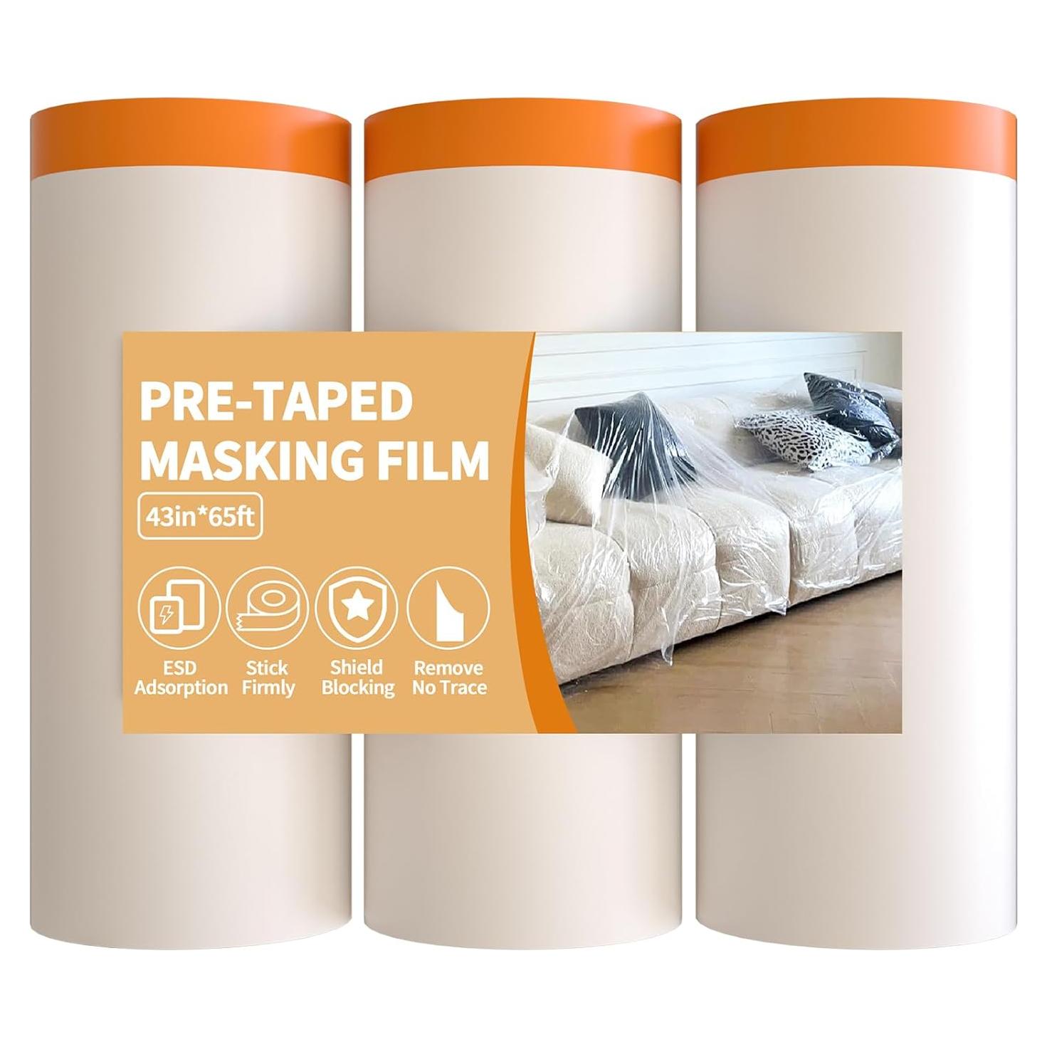 Película de Enmascarar Pre-tapada 109 cm x 20 m - 3 Rollos