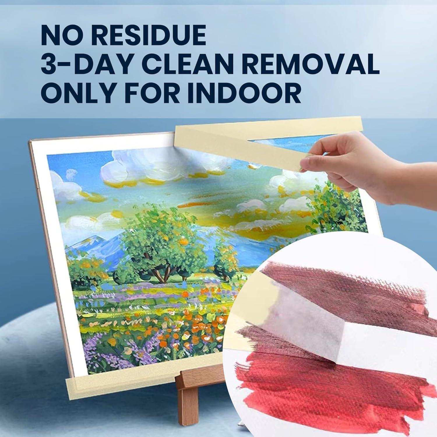 Cinta de Enmascarar Beige TAPEBEAR 1.8 cm x 54.9 m - 10 Rollos