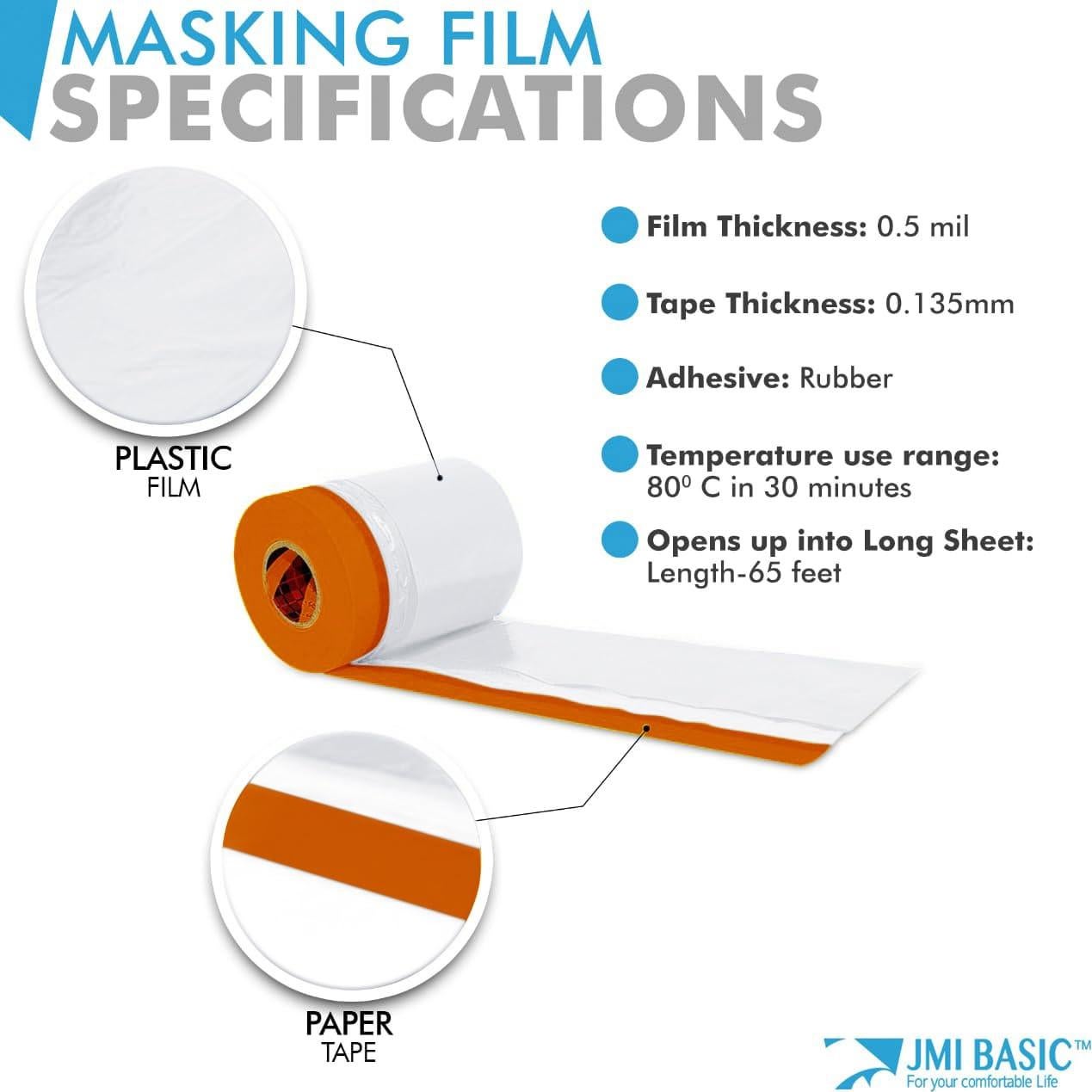 Cinta de enmascarar automotriz JMI BASIC 19.81m x 5cm