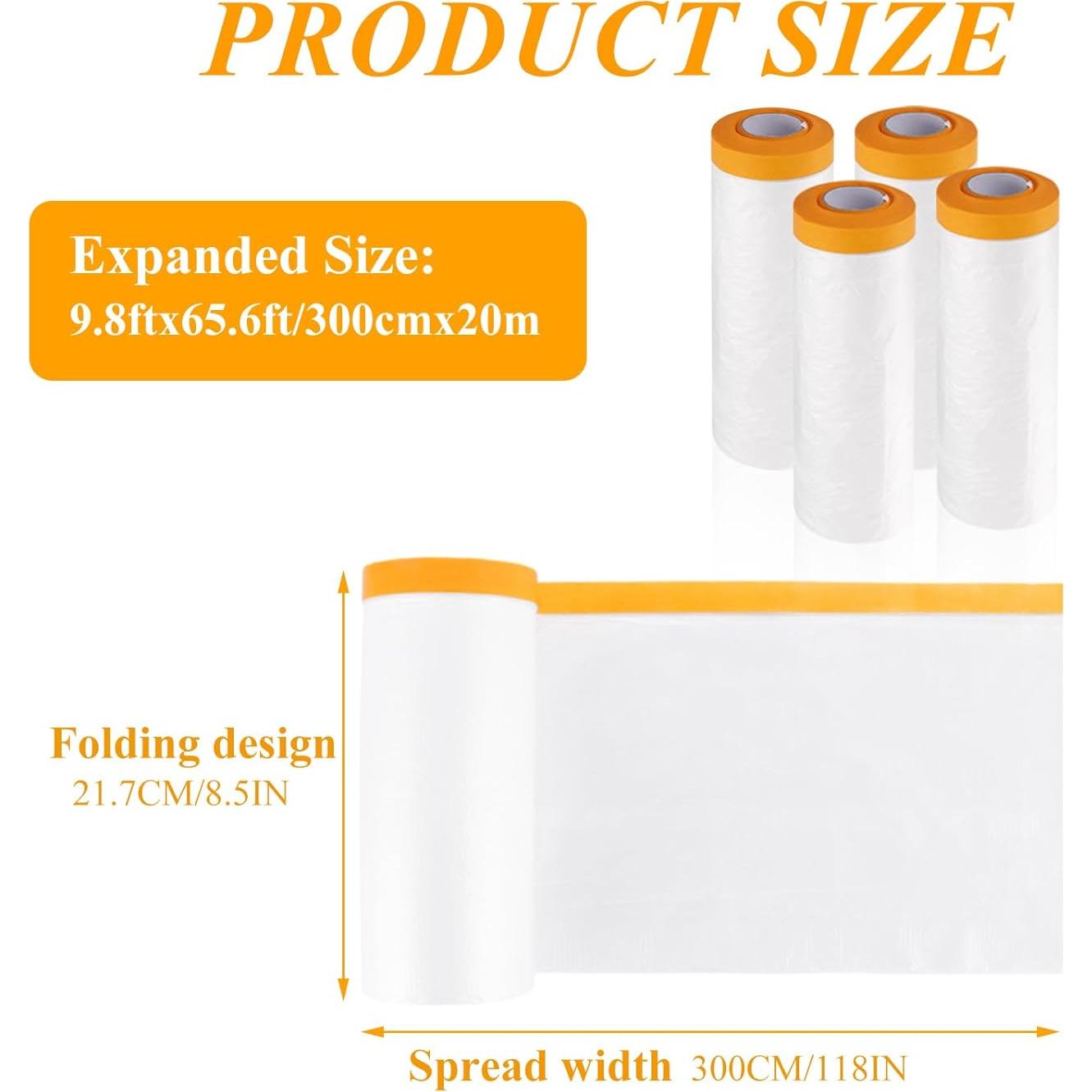 Película Plástica para Pintura DAOST 4 Rollos 3m x 20m