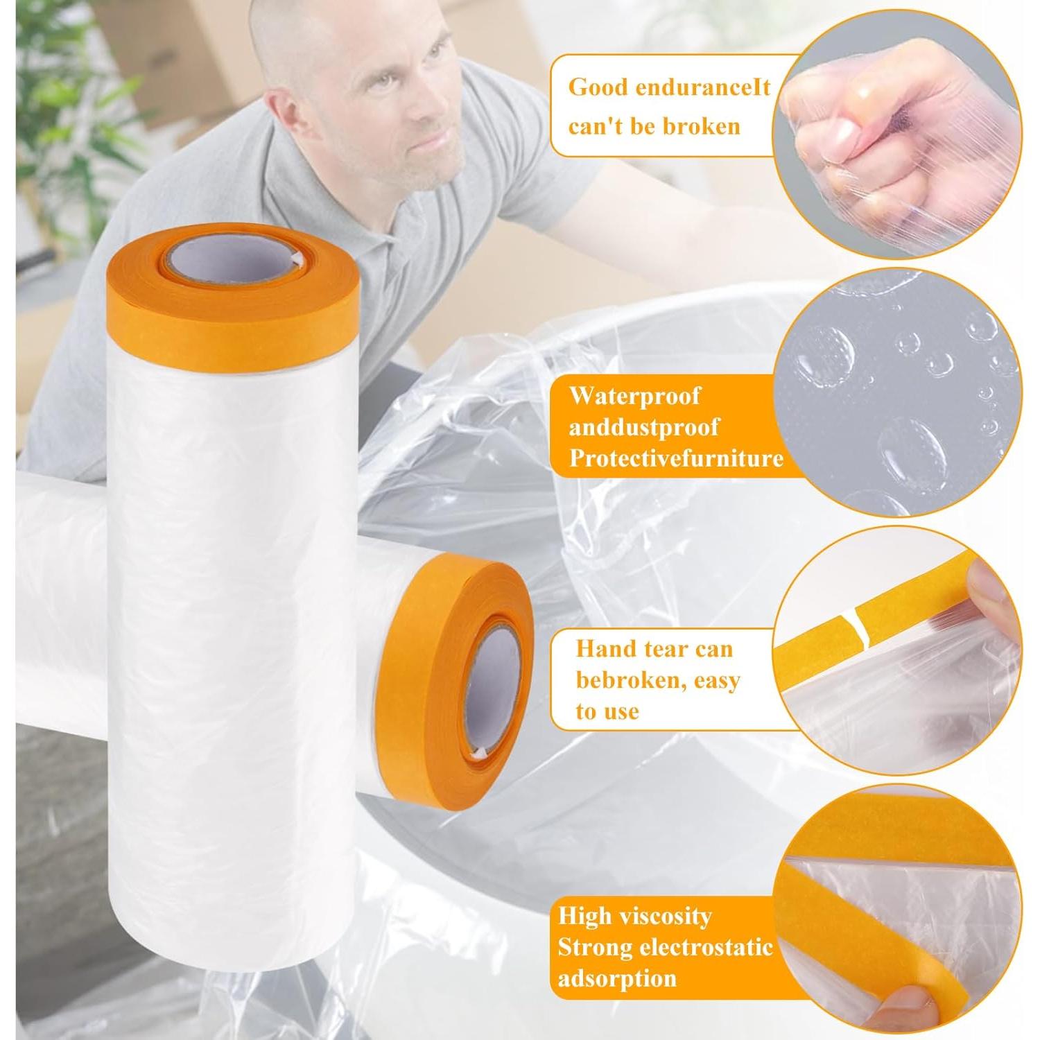 Película Plástica para Pintura DAOST 4 Rollos 3m x 20m