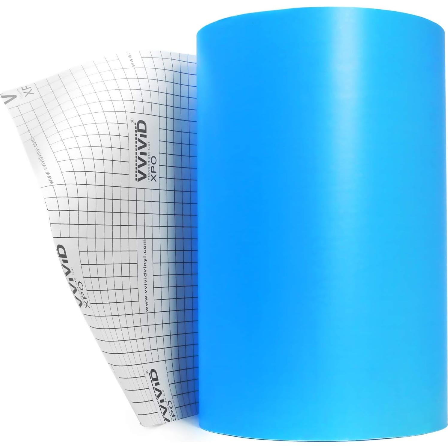 Vinilo de Plantilla Azul VViViD 30.48x1.83m + Cinta Transferencia 30.48x2.13m