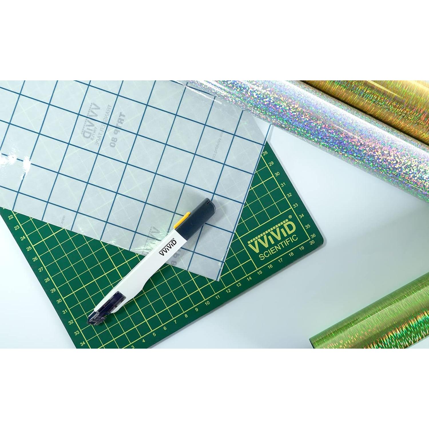 Vinilo de Plantilla Azul VViViD 30.48x1.83m + Cinta Transferencia 30.48x2.13m