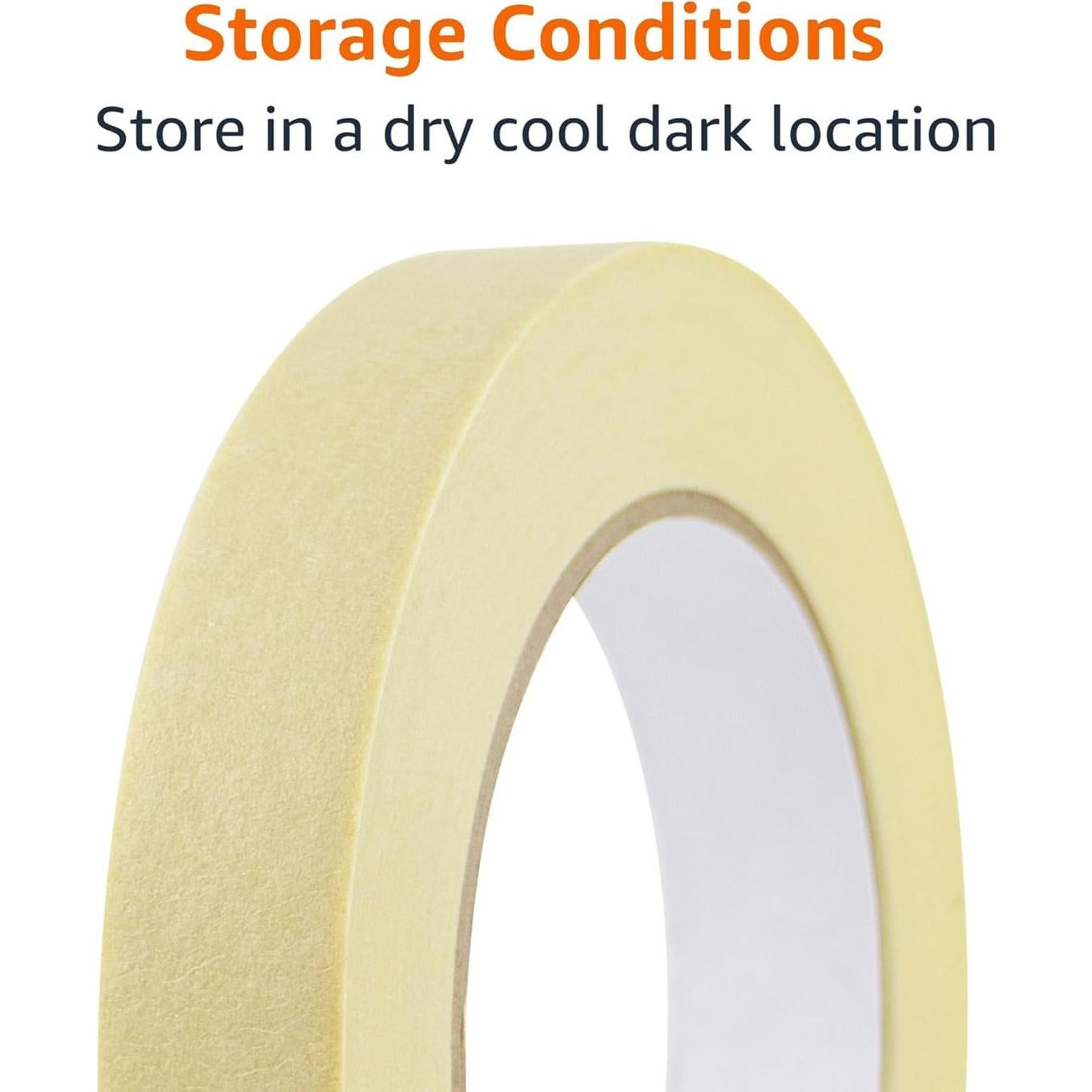 Cinta de Enmascarar Amazon Basics Beige 3 Rollos 0.7" x 54.86m