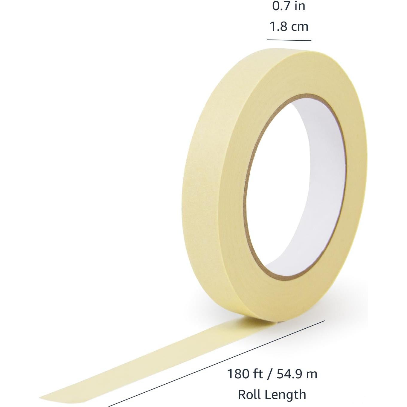 Cinta de Enmascarar Amazon Basics Beige 3 Rollos 0.7" x 54.86m