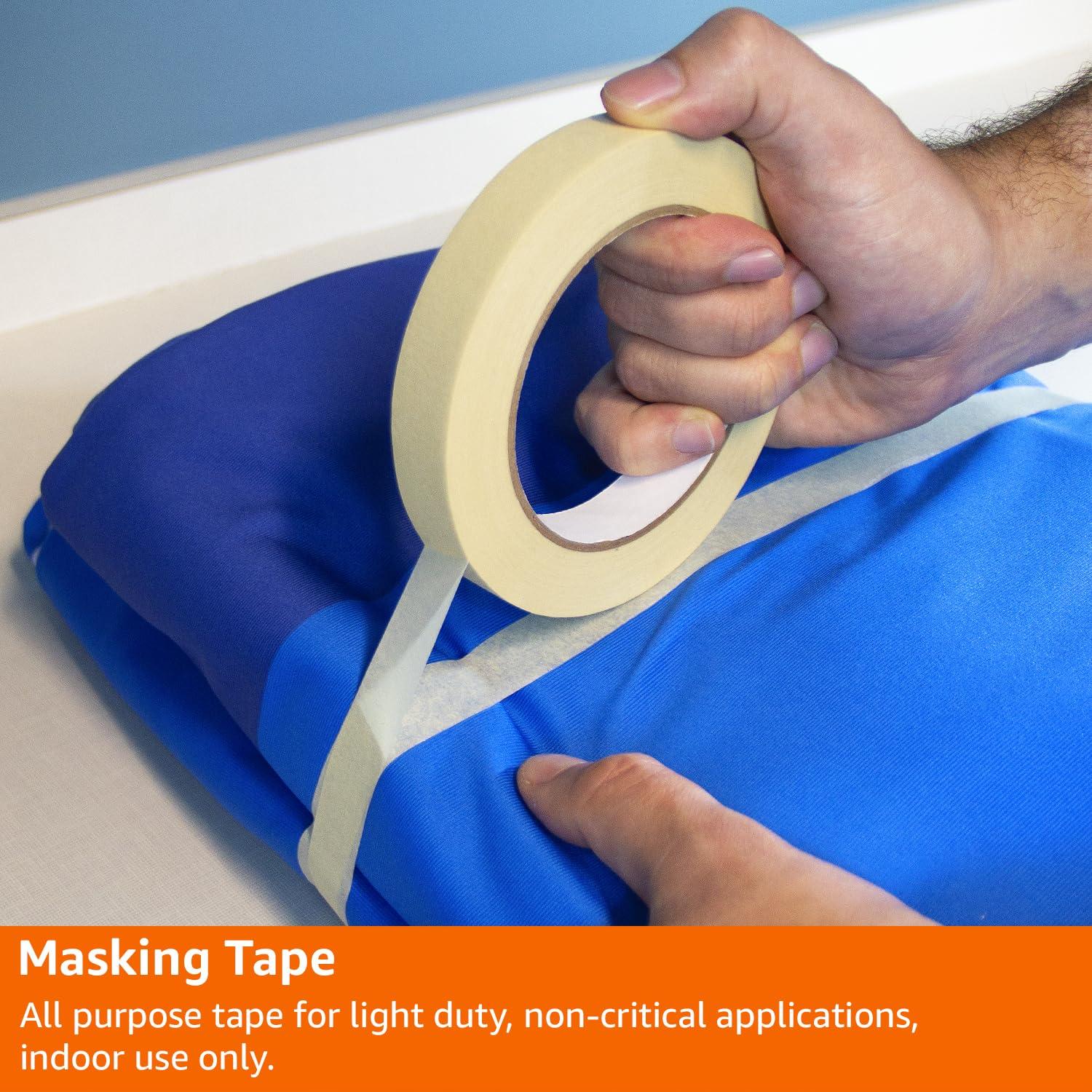 Cinta de Enmascarar Amazon Basics Beige 3 Rollos 0.7" x 54.86m