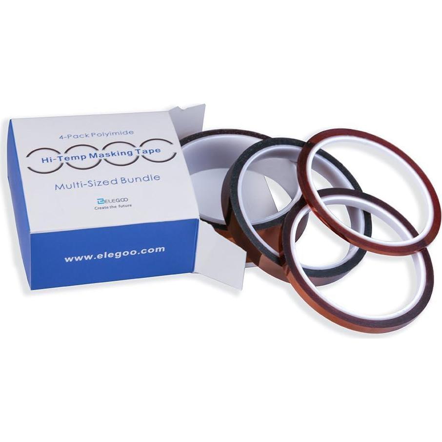 Cinta de alta temperatura ELEGOO, poliimida, 4 tamaños