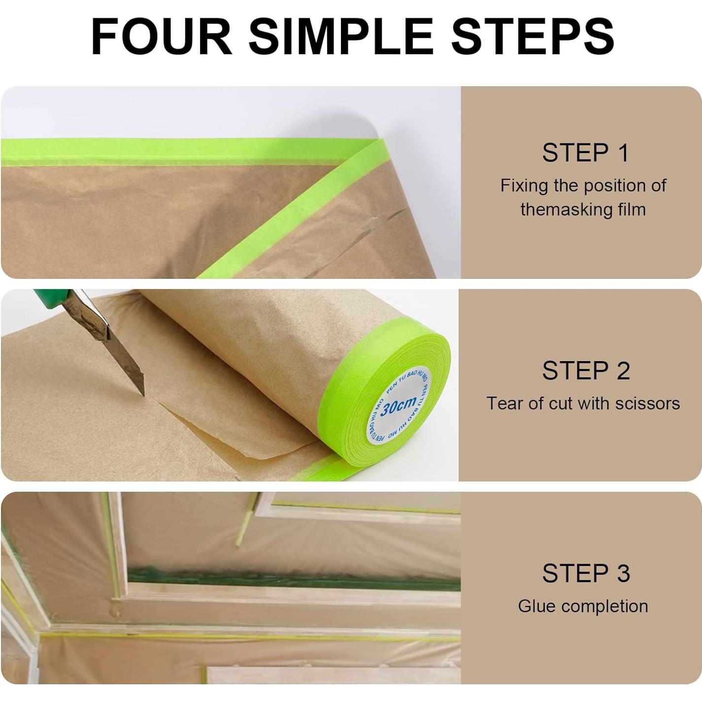 Papel de Enmascarar Pre-Adhesivo VECOPE 56cm x 15m para Pintura