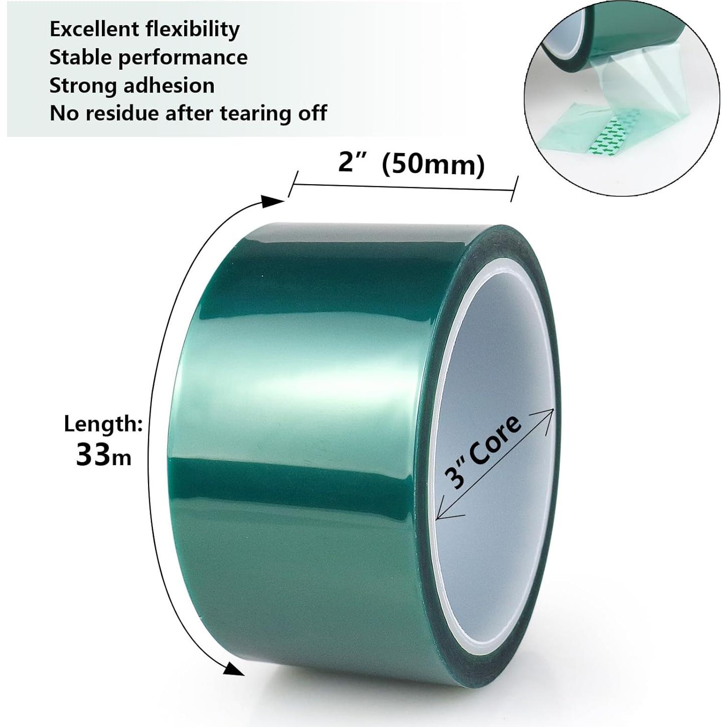 Cinta de Alta Temperatura BOMEI PACK 2 Rollos 50mm x 33m