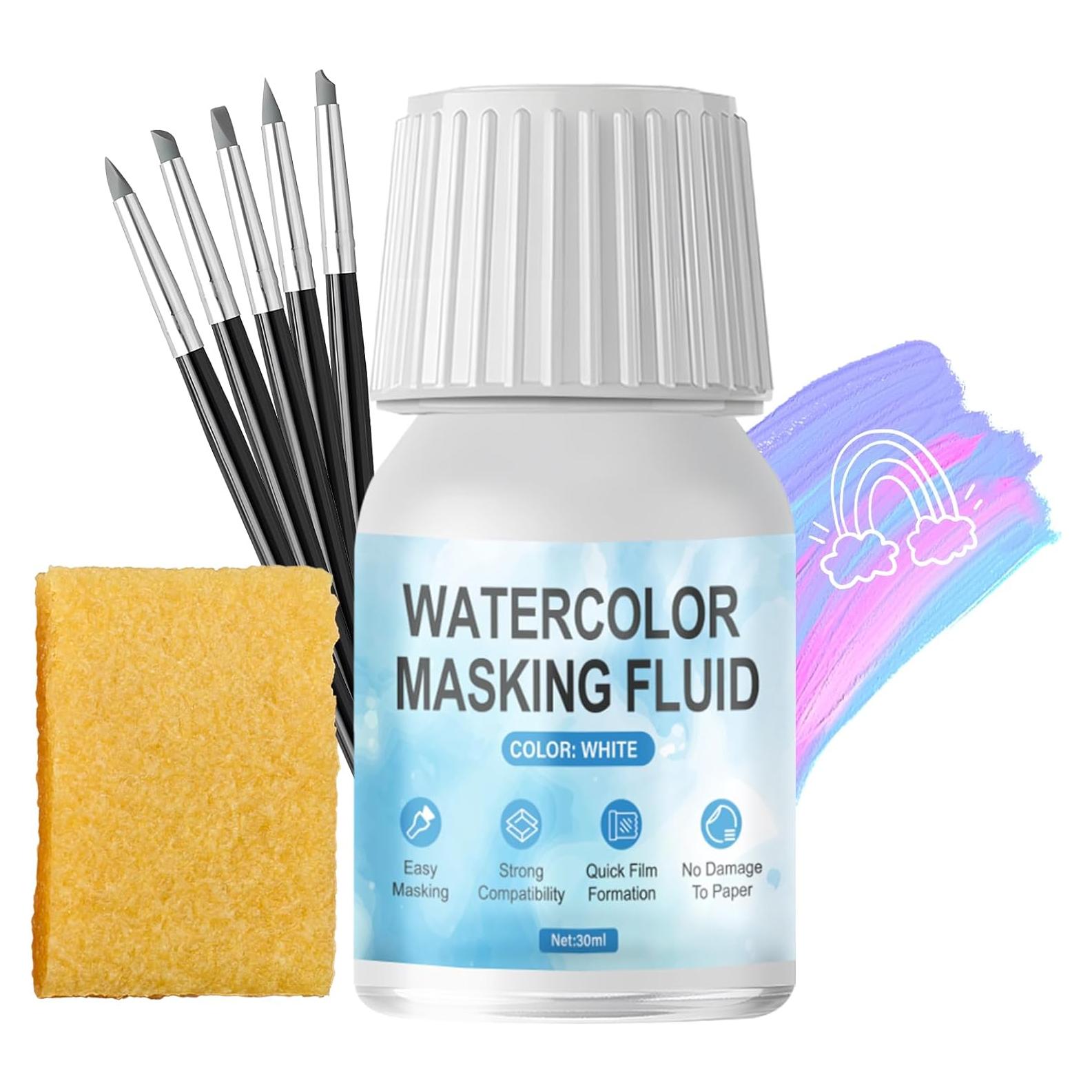 Fluido de Enmascarado WANJAO 30ml para Acuarela Blanco