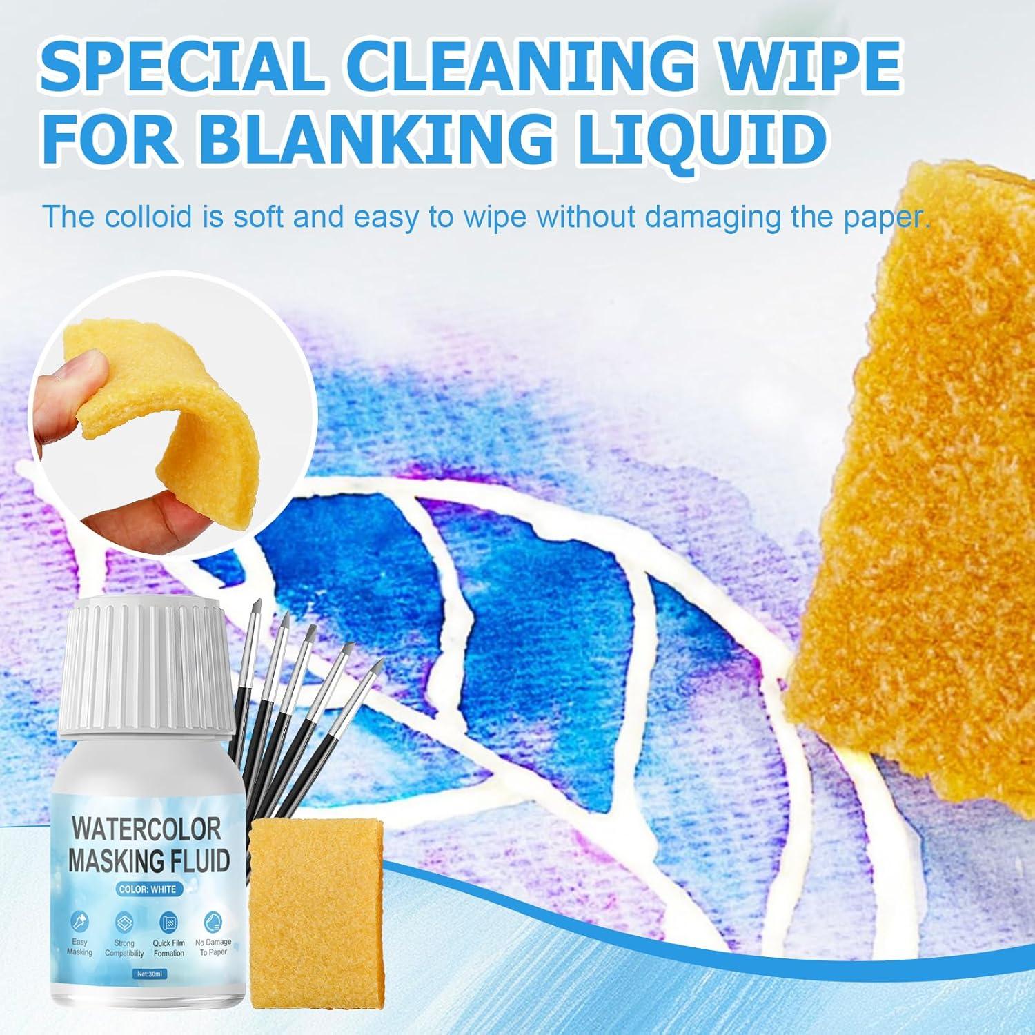 Fluido de Enmascarado WANJAO 30ml para Acuarela Blanco