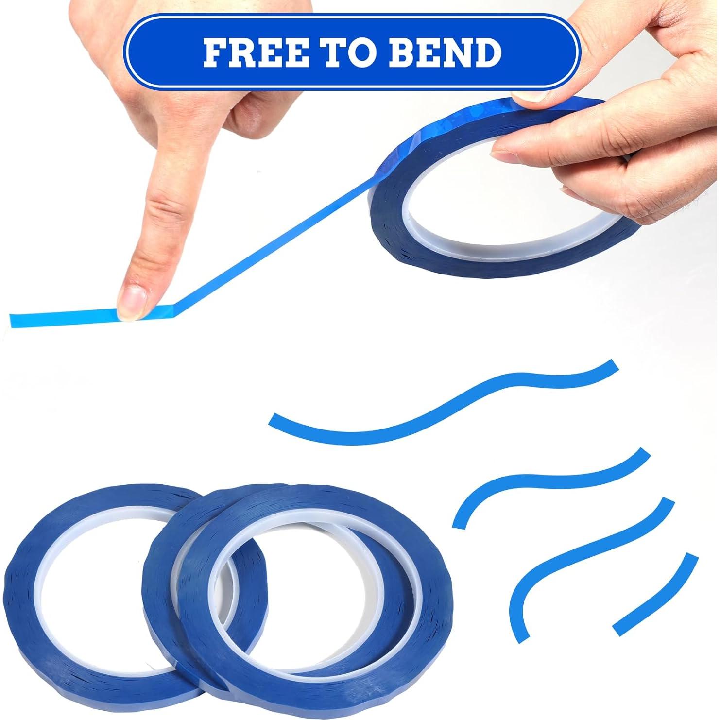 3 Rollos de Cinta de Película Azul 6mm para Tintado de Ventanas