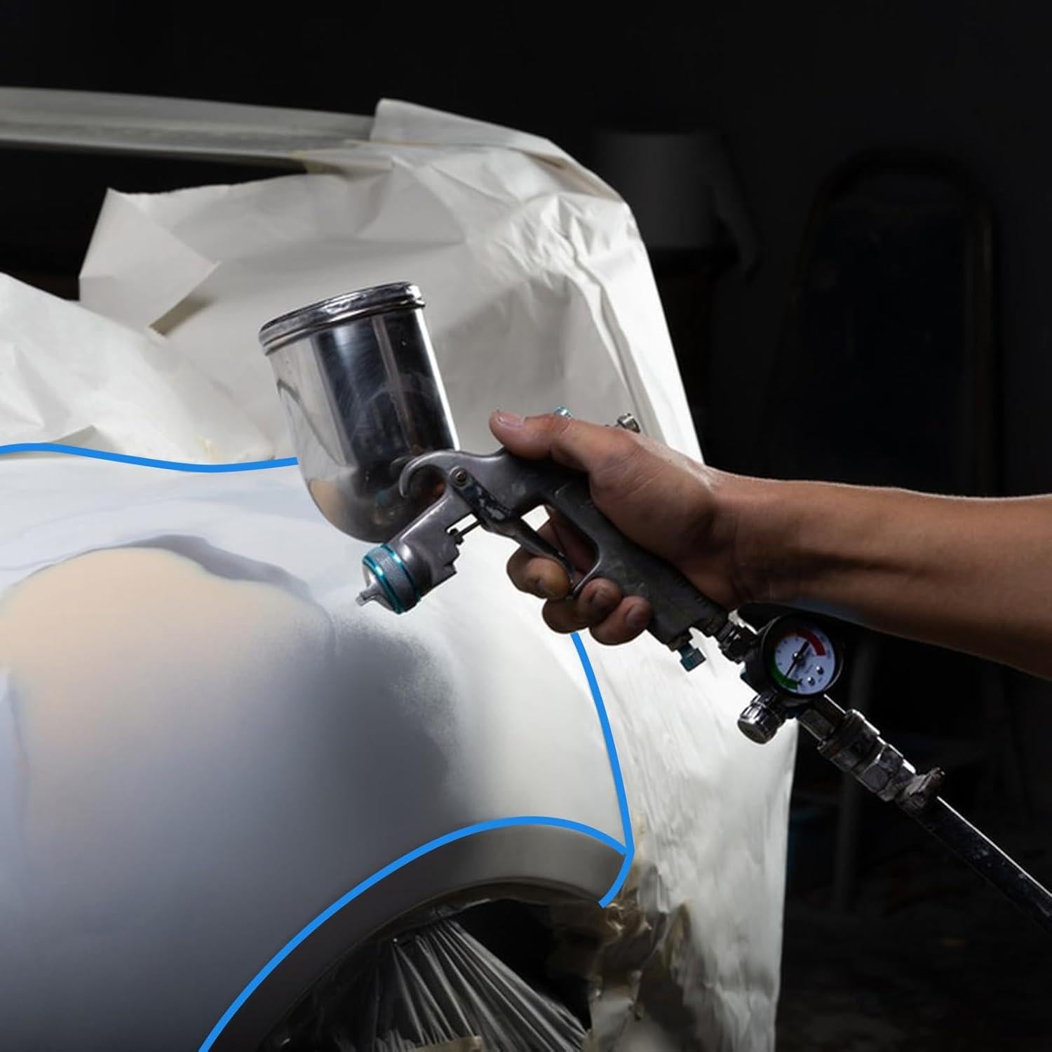 3 Rollos de Cinta de Película Azul 6mm para Tintado de Ventanas