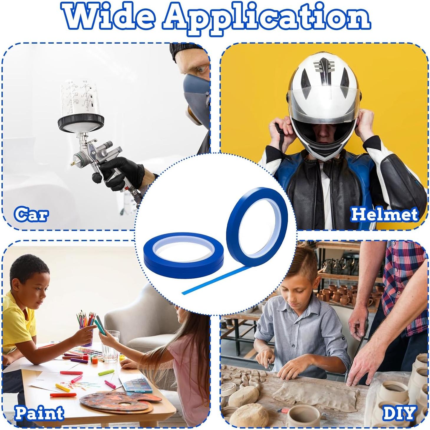 3 Rollos de Cinta de Película Azul 6mm para Tintado de Ventanas