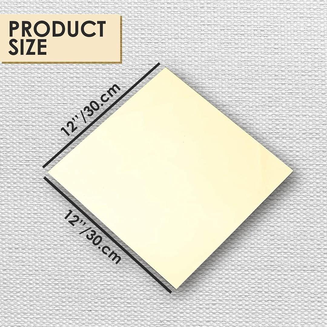 Hoja de Espejo Acrílico Dorado 30.48cm x 30.48cm 3.175mm