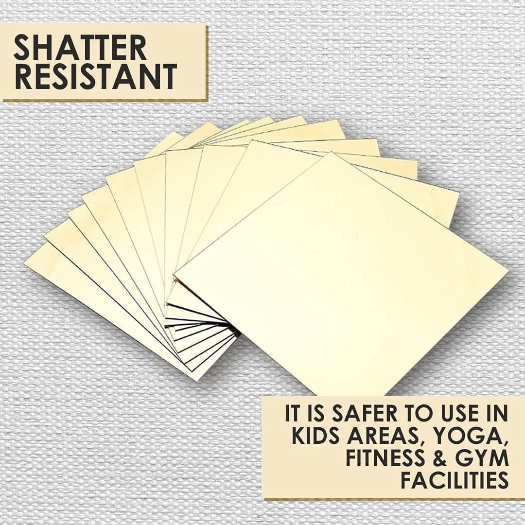 Hoja de Espejo Acrílico Dorado 30.48cm x 30.48cm 3.175mm