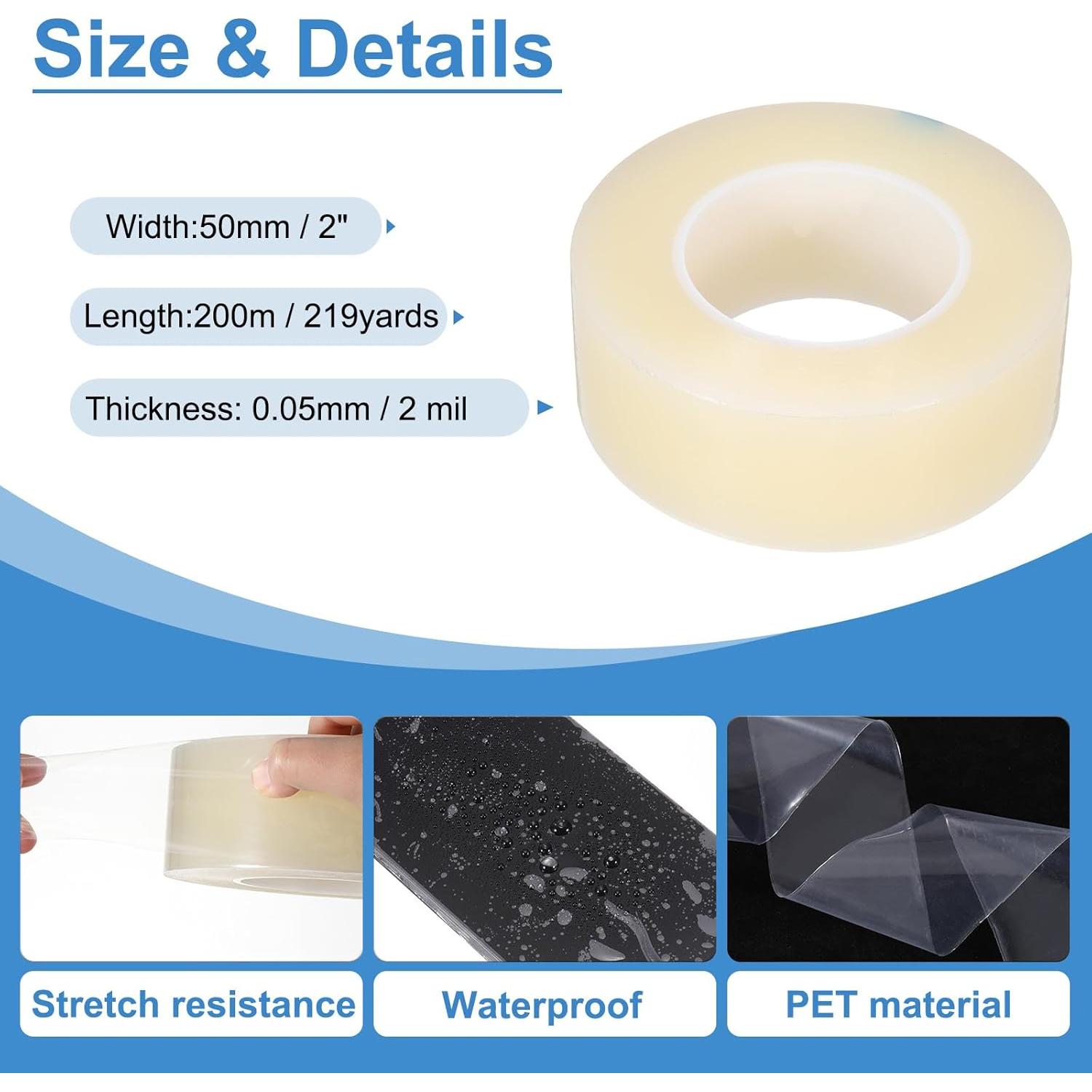 Cinta de Película Protectora Removible PATIKIL 5cm x 200m PE