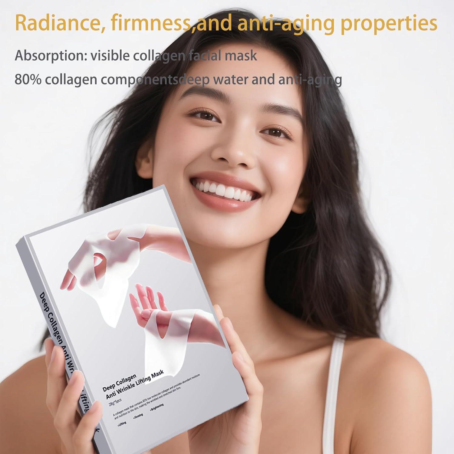 Mascarilla Facial de Colágeno Hidrogel ONMYLOVIN - 5 Unidades