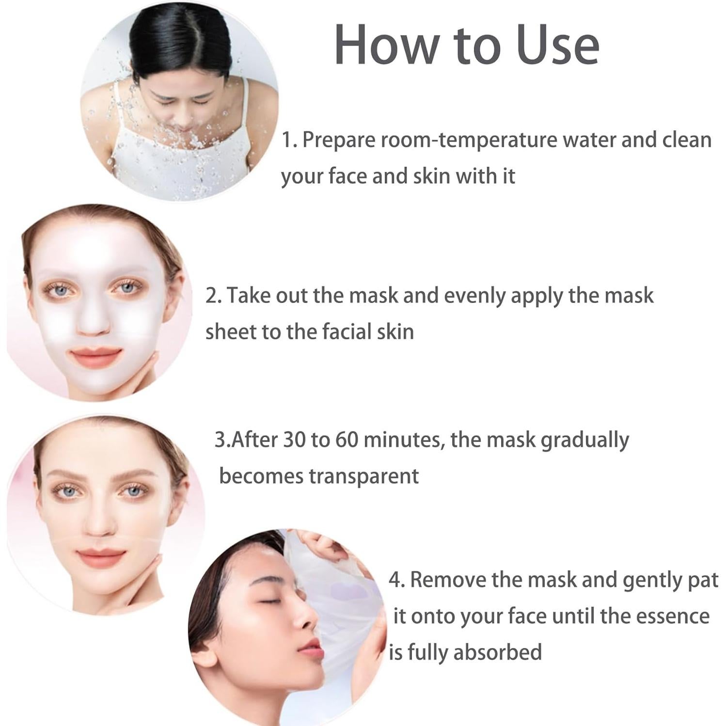 Mascarilla Facial de Colágeno Hidrogel ONMYLOVIN - 5 Unidades