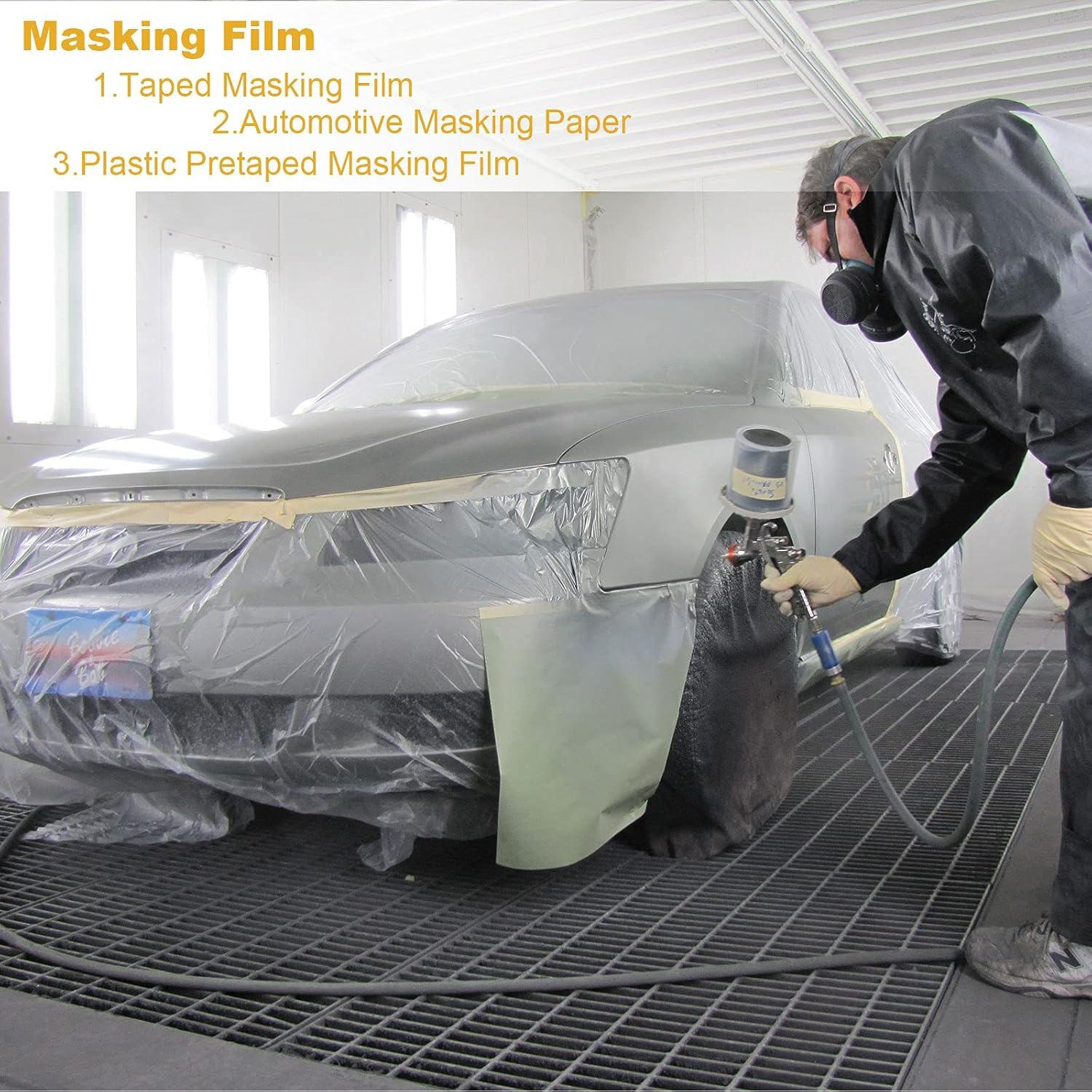 4 Rollos Cinta de Pintor con Plástico 1.52m x 19.81m DAOST