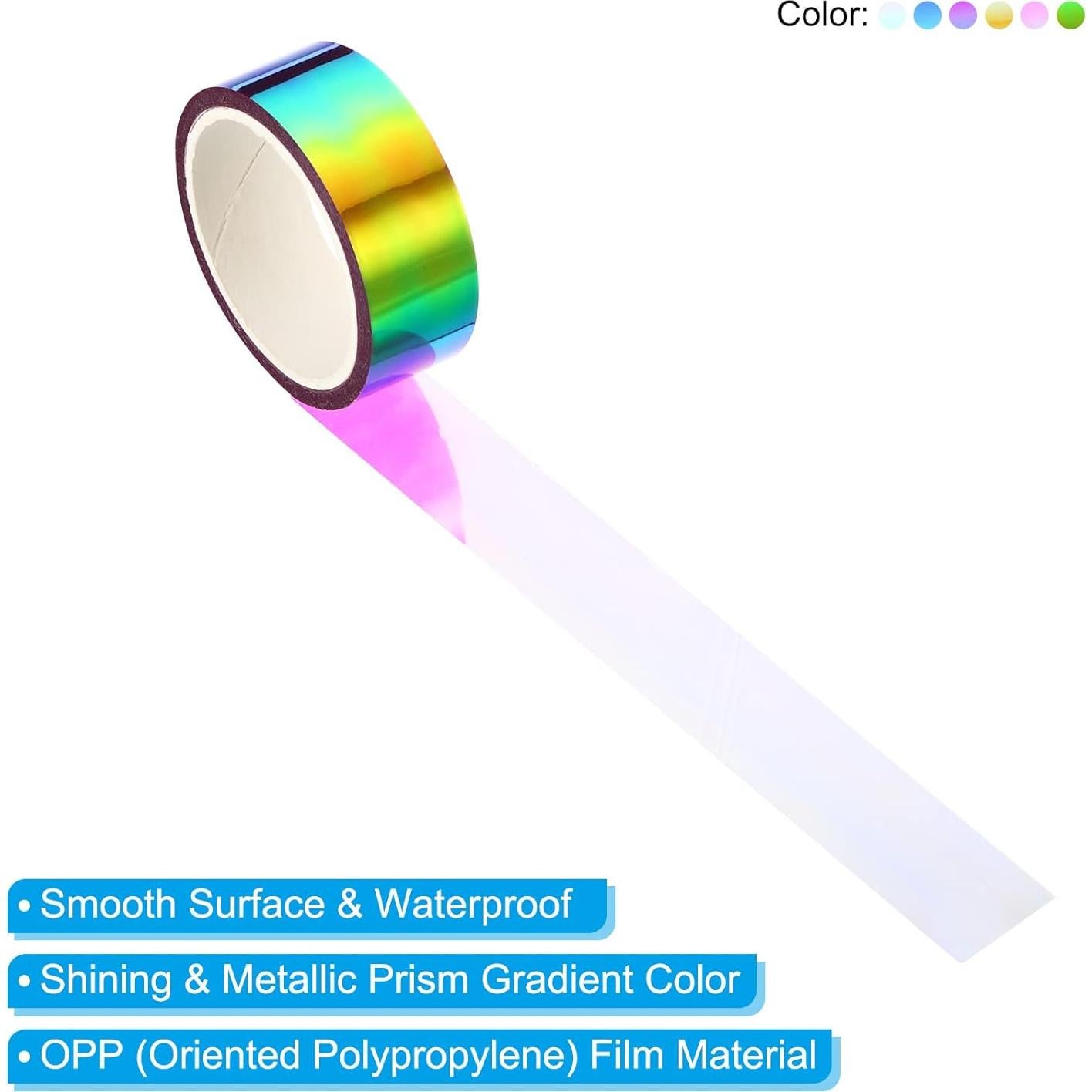 Cinta Metalizada PATIKIL 1.5 cm x 5 m - 6 Rollos Holográficos