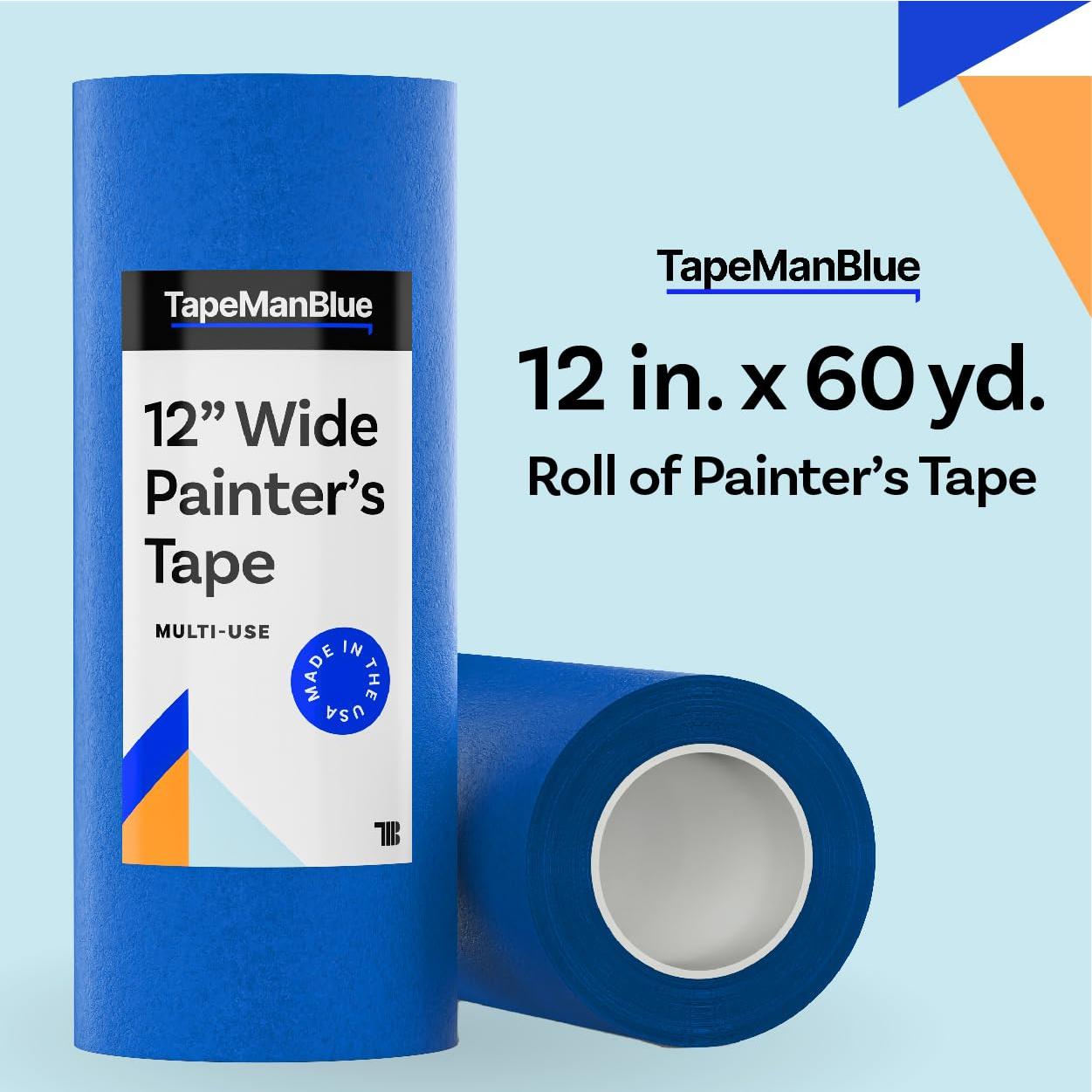 Cinta de Pintor Azul Ancha TapeManBlue 30.48 cm x 54.86 m