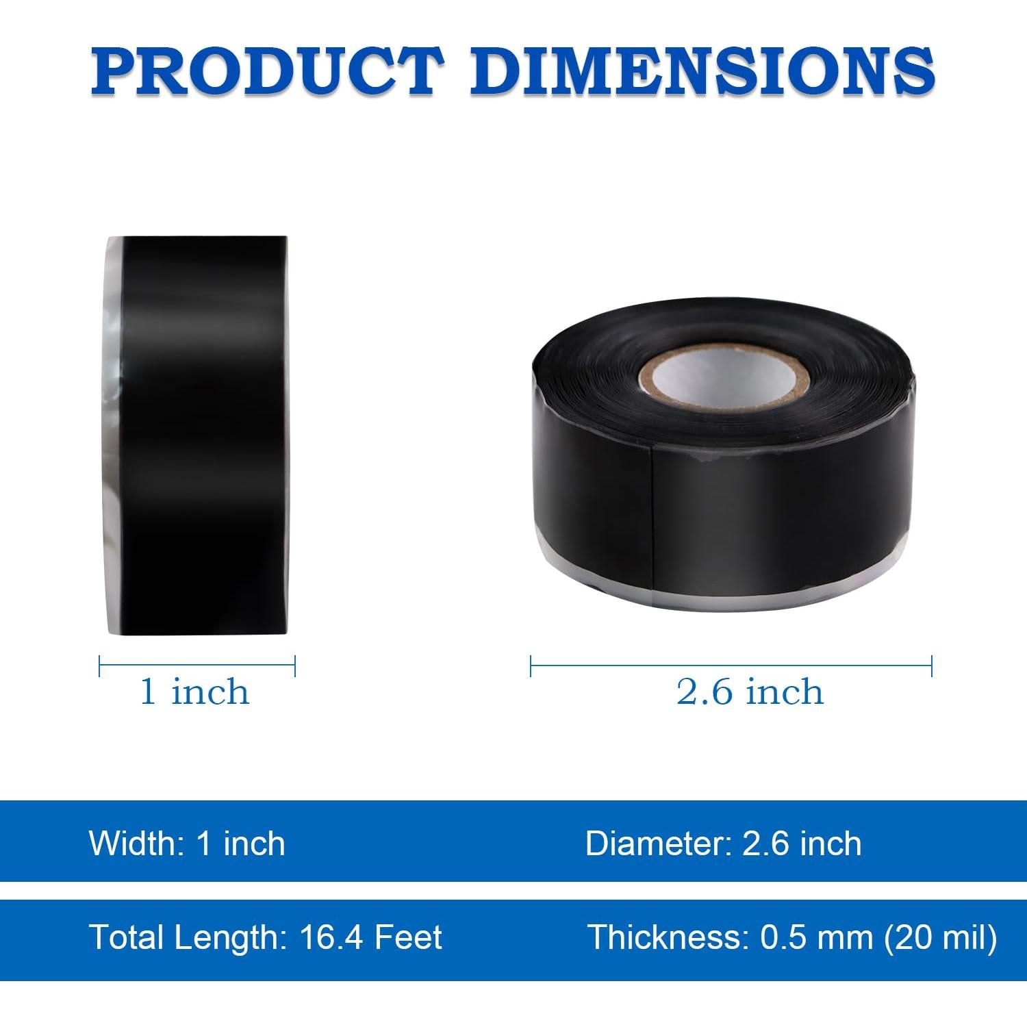 Cinta de Silicona Auto-Fusionante Sunroda 2.54cm x 5m Impermeable