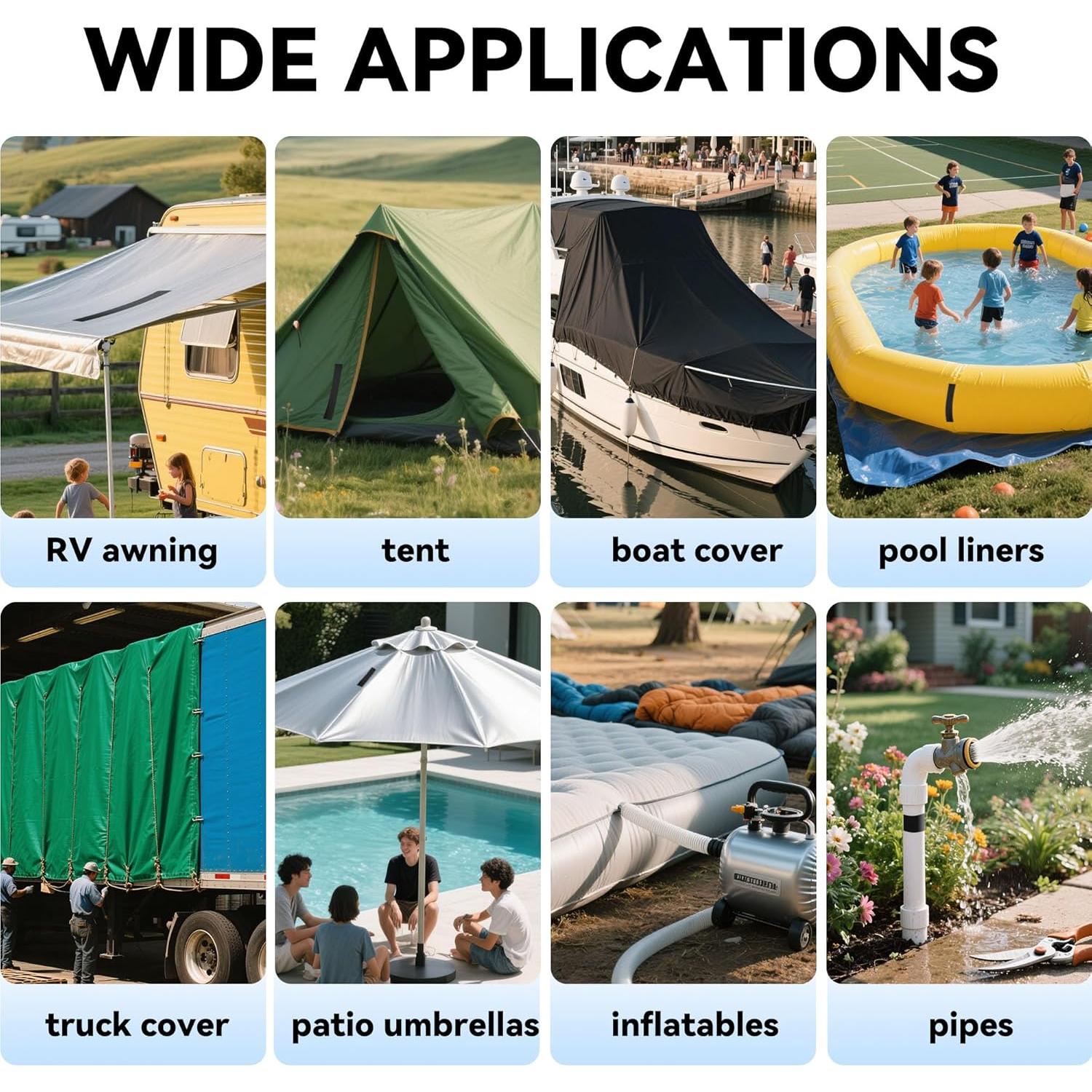 Cinta de Reparación de Toldos Tarpware 7.62 cm x 9.14 m Impermeable