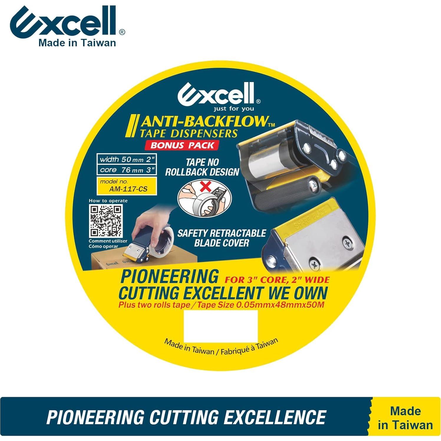 Dispensador de Cinta Excell ET-22686 con 2 Rollos 5.08 cm