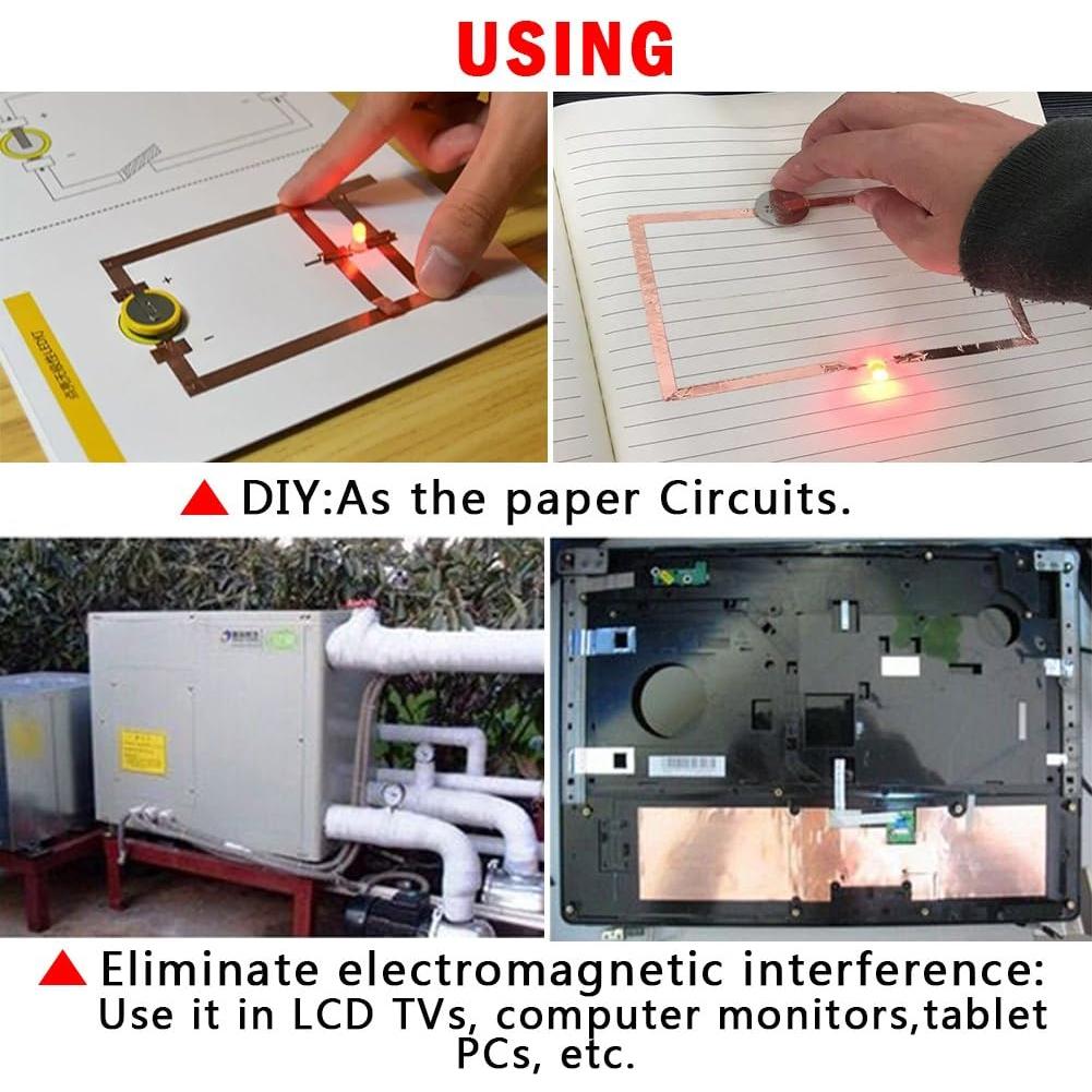 Cinta de Foil de Cobre Oubaka Doble Cara 6.35mm - Paquete de 4