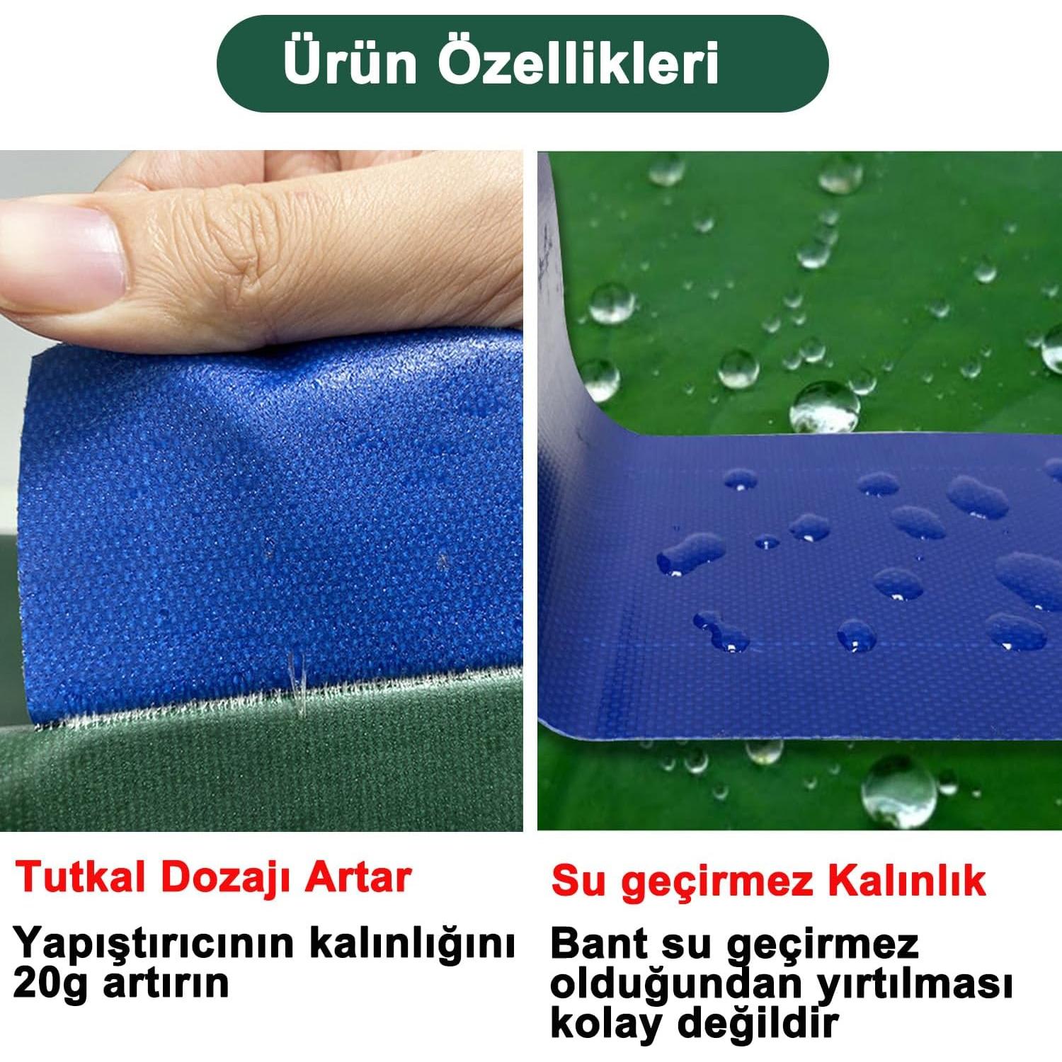 Cinta de Reparación de Lona KAIHENG 8cm x 5m Impermeable Verde