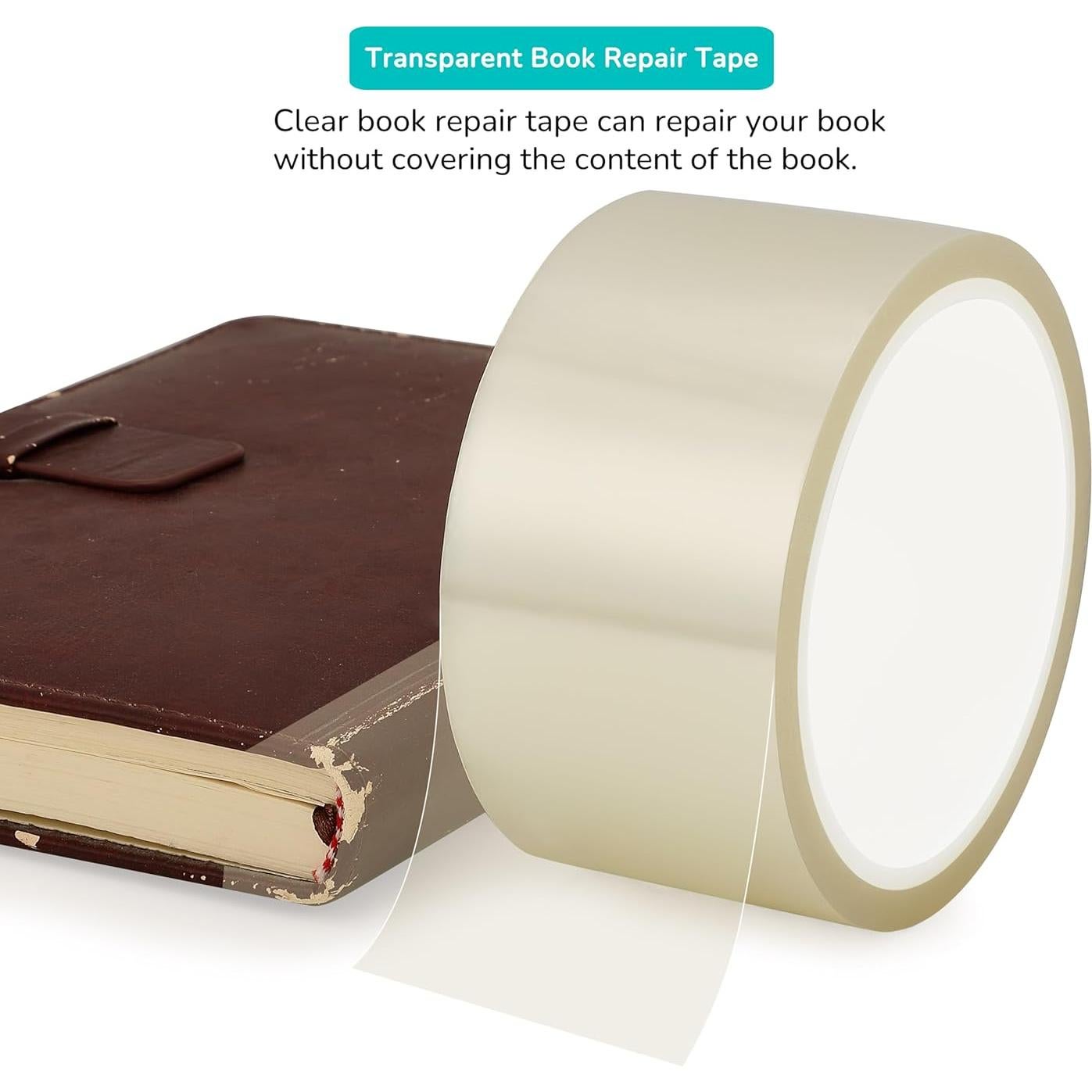 Cinta de Reparación de Libros Transparente HONGSHUN 2.54cm x 30.18m