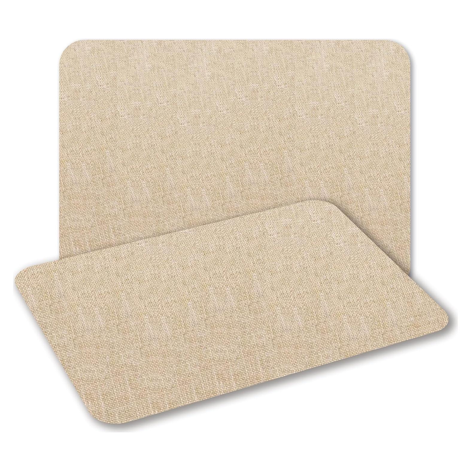 Parche de Lino Autoadhesivo QSJTLM 20x30cm Beige - 2 Piezas